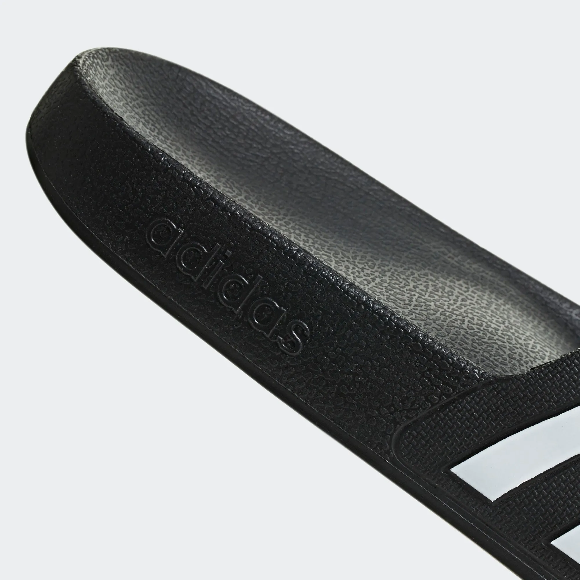 Adidas Adilette Aqua Stripe Slides (Black/White)(F35543)