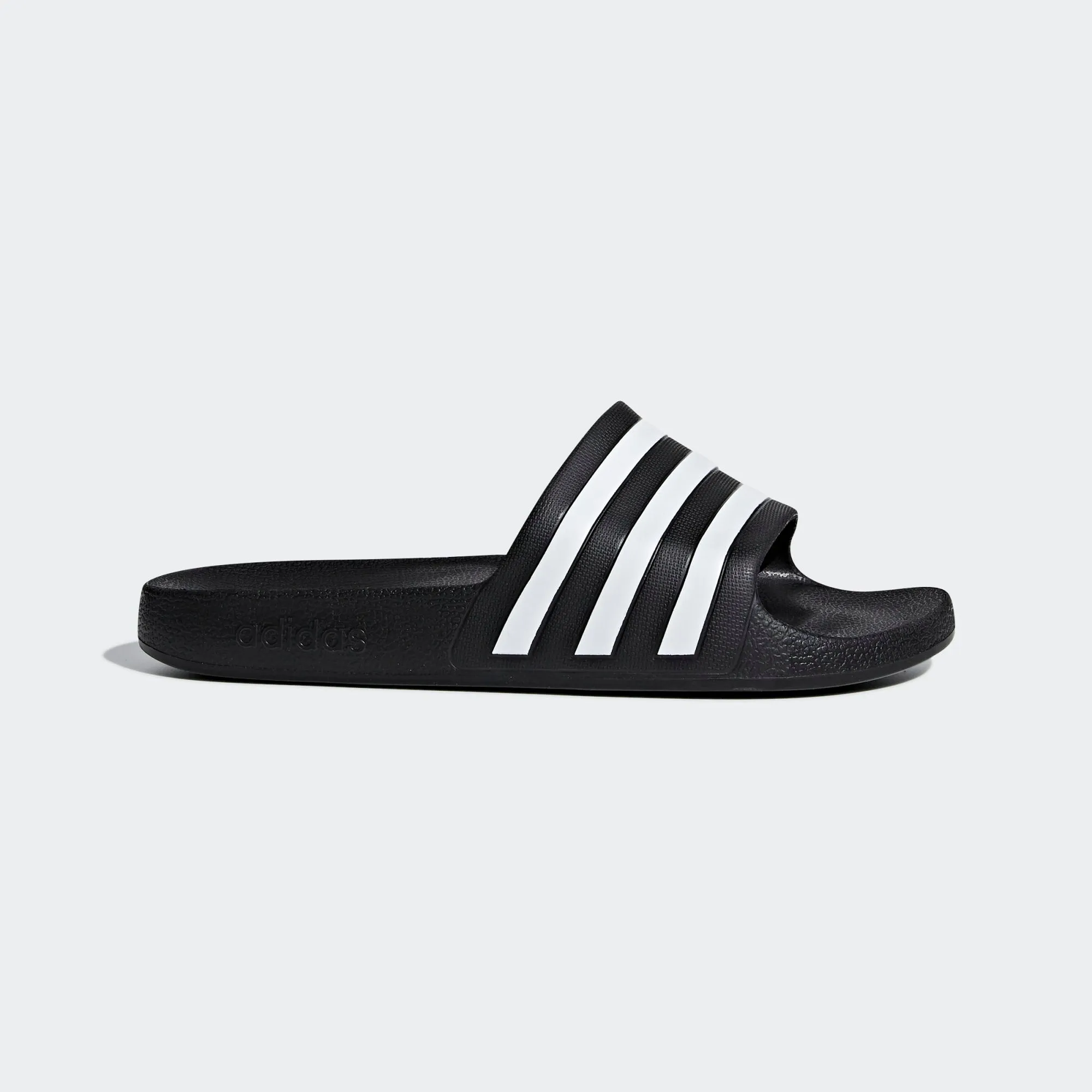 Adidas Adilette Aqua Stripe Slides (Black/White)(F35543)