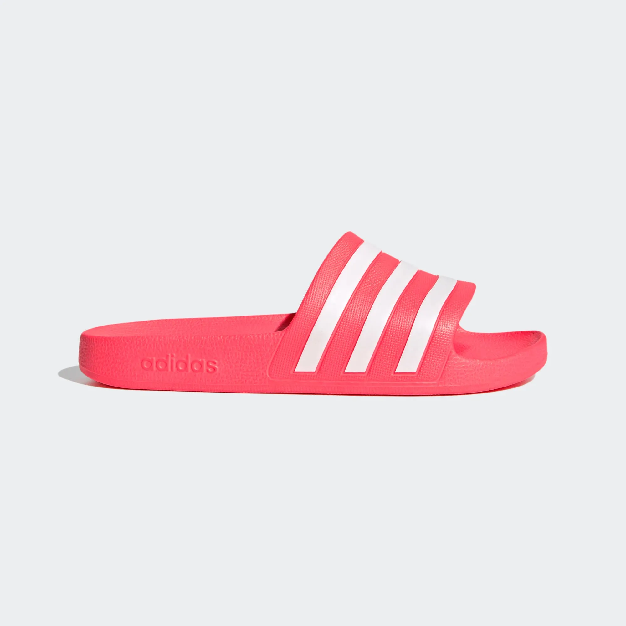 Adidas Adilette Aqua Stripe Slides (Signal Pink)(FW4292)