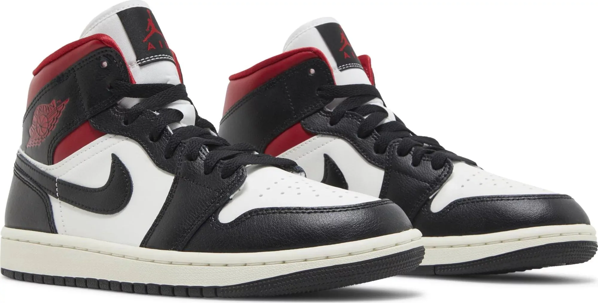 Air Jordan 1 Mid 'Black Sail / Gym Red Panda' (W)