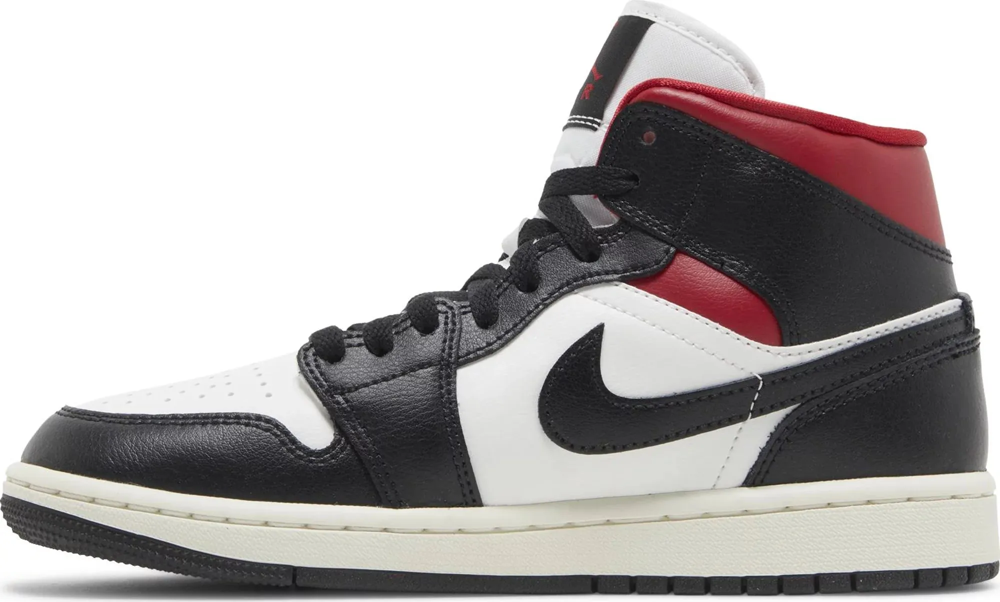 Air Jordan 1 Mid 'Black Sail / Gym Red Panda' (W)