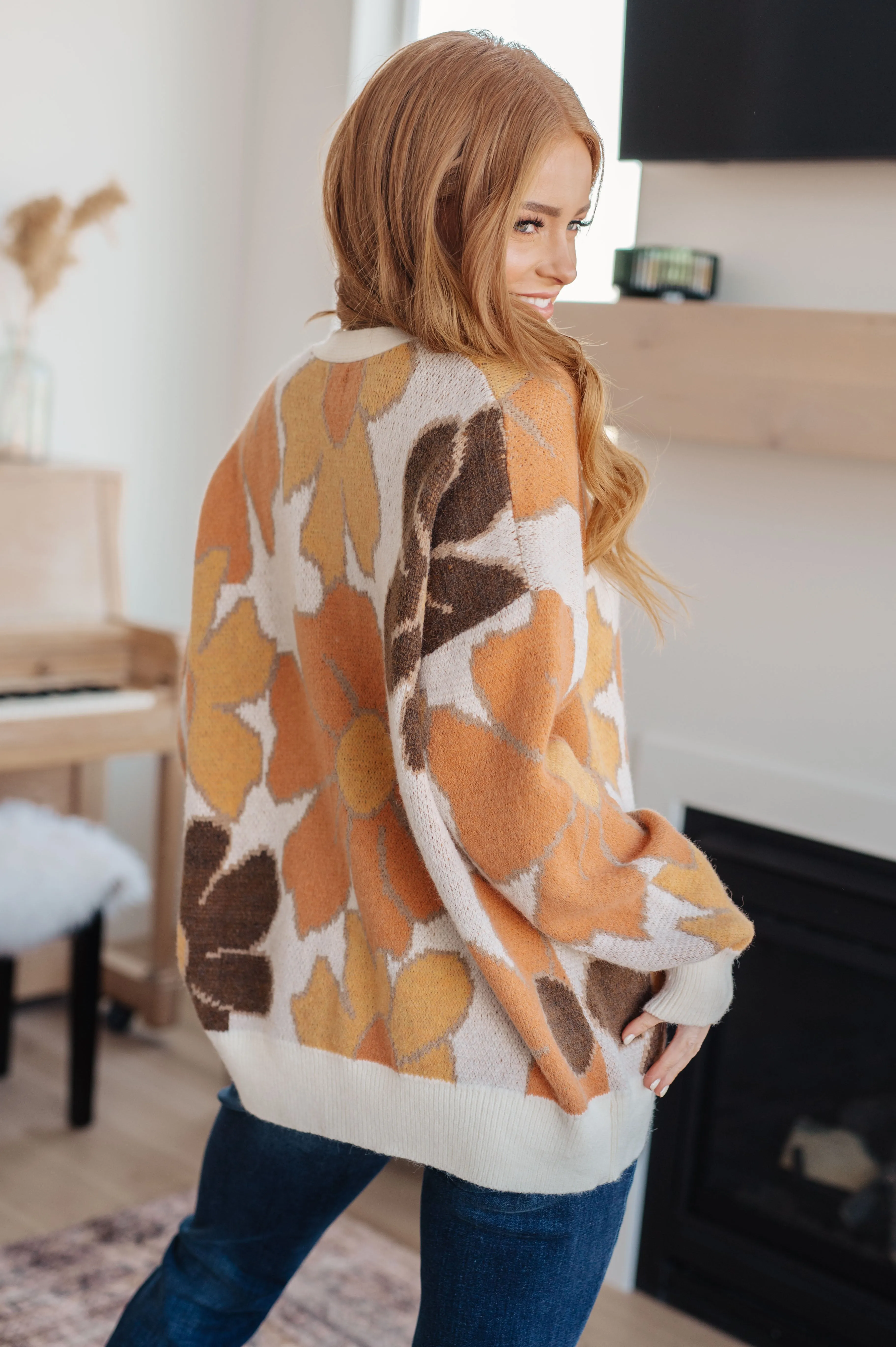 BiBi Exquisitely Mod Floral Cardigan