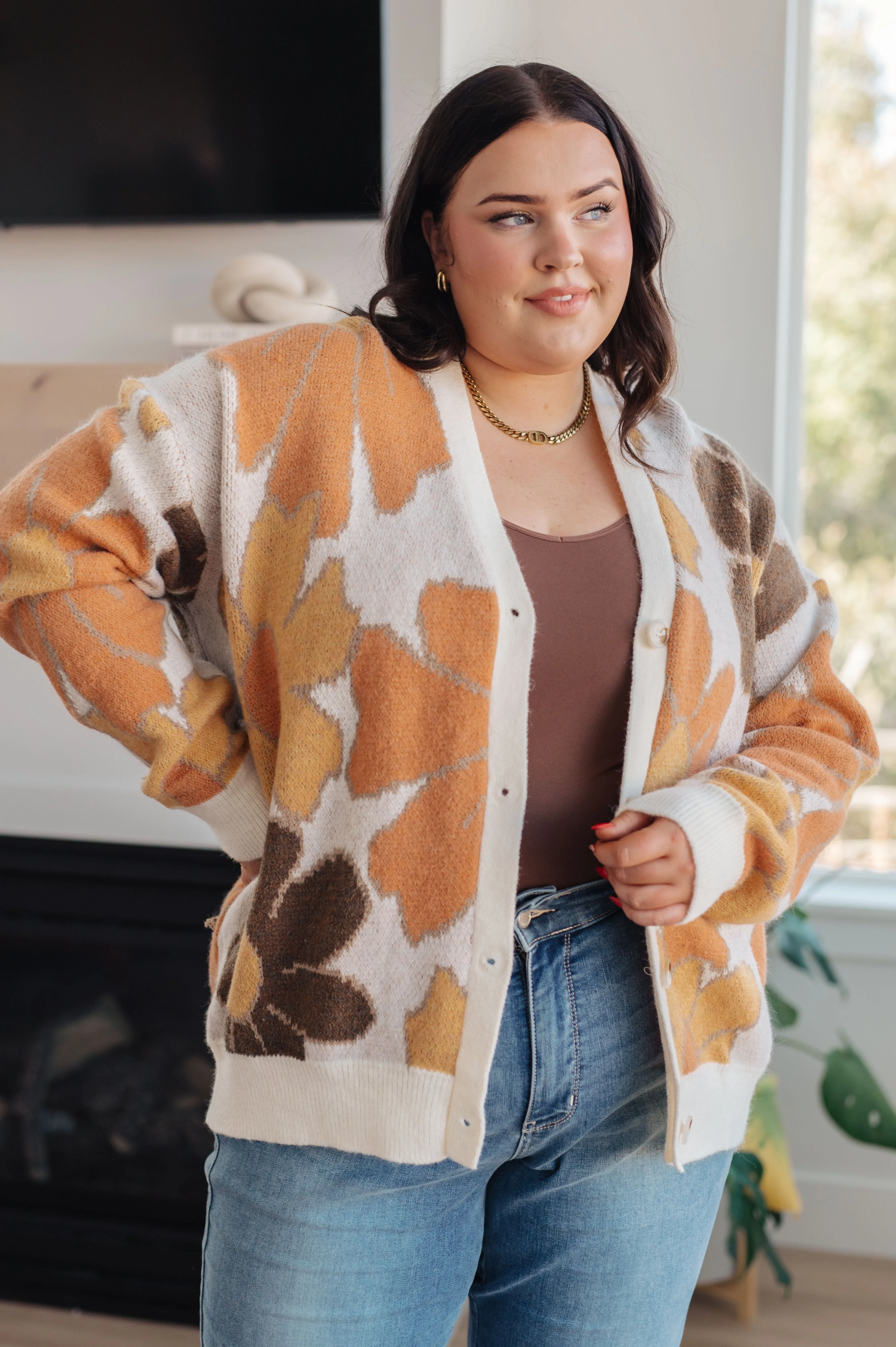 BiBi Exquisitely Mod Floral Cardigan