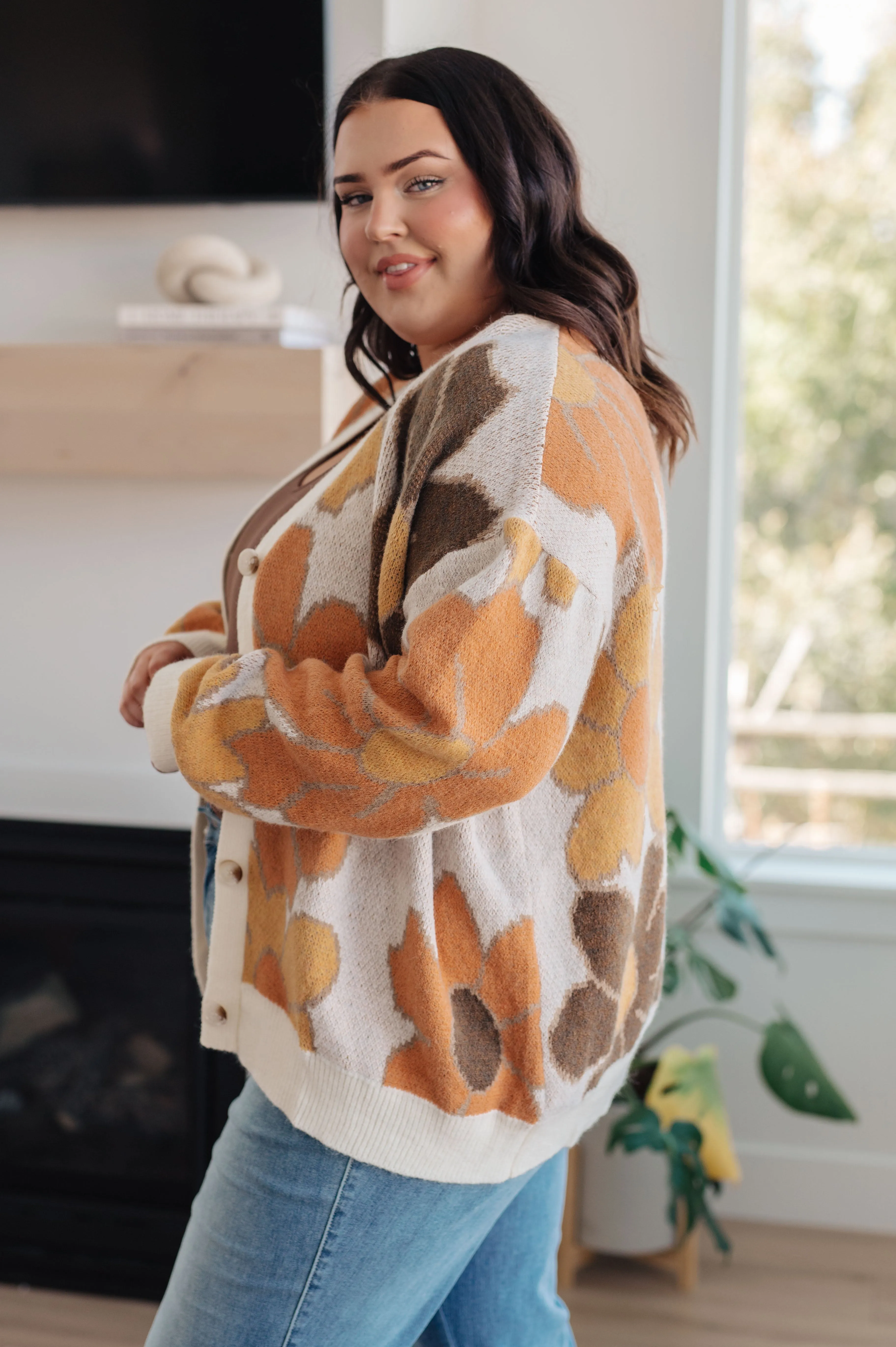 BiBi Exquisitely Mod Floral Cardigan