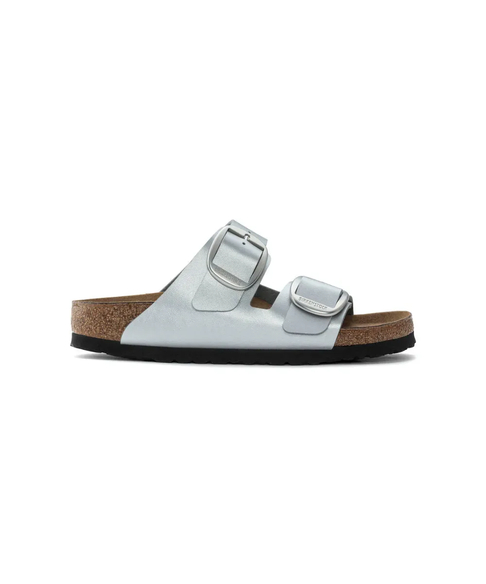 BIRKENSTOCK ARIZONA BIG BUCKLE IN SILVER