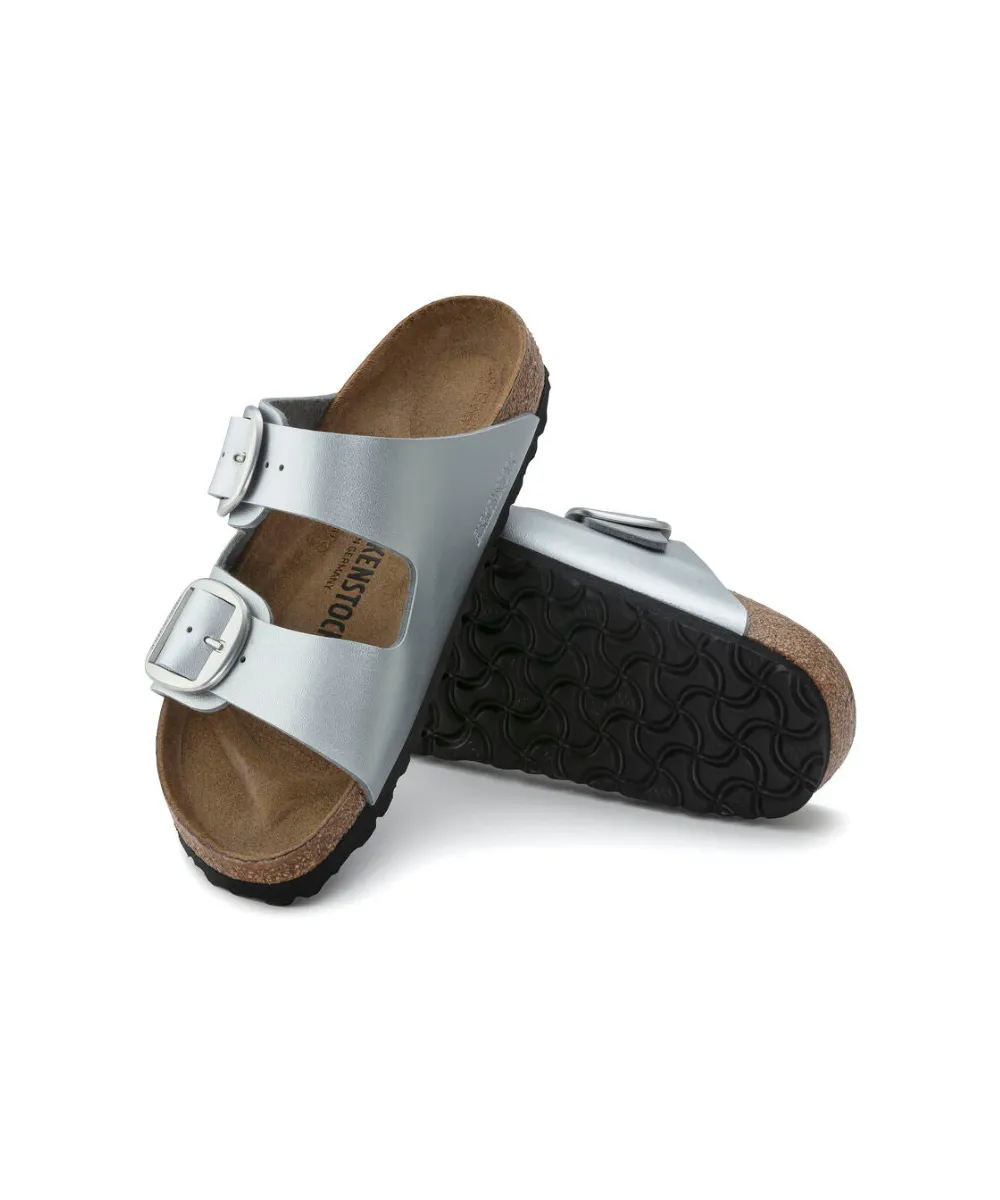 BIRKENSTOCK ARIZONA BIG BUCKLE IN SILVER
