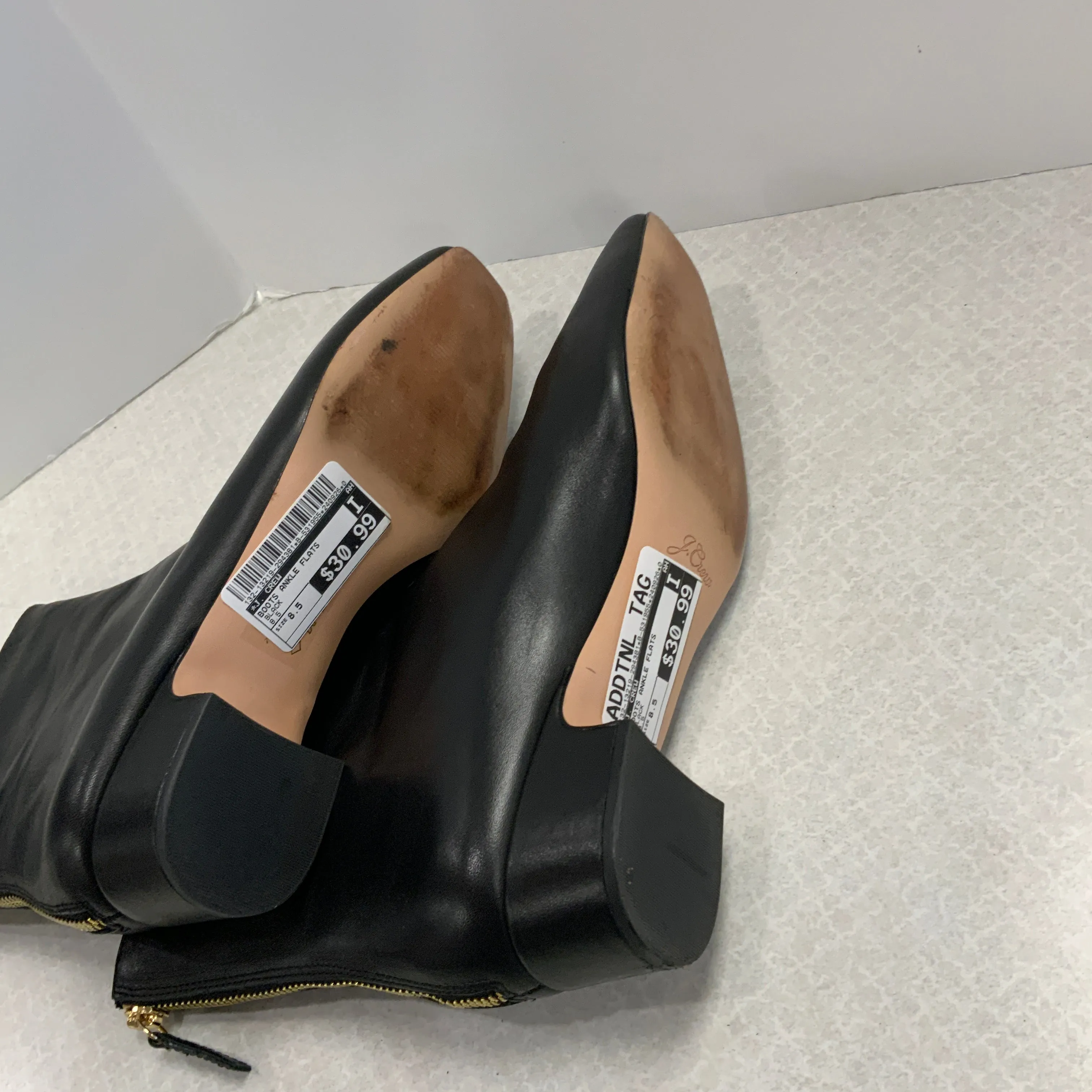 Boots Ankle Flats By J. Crew In Black, Size: 8.5
