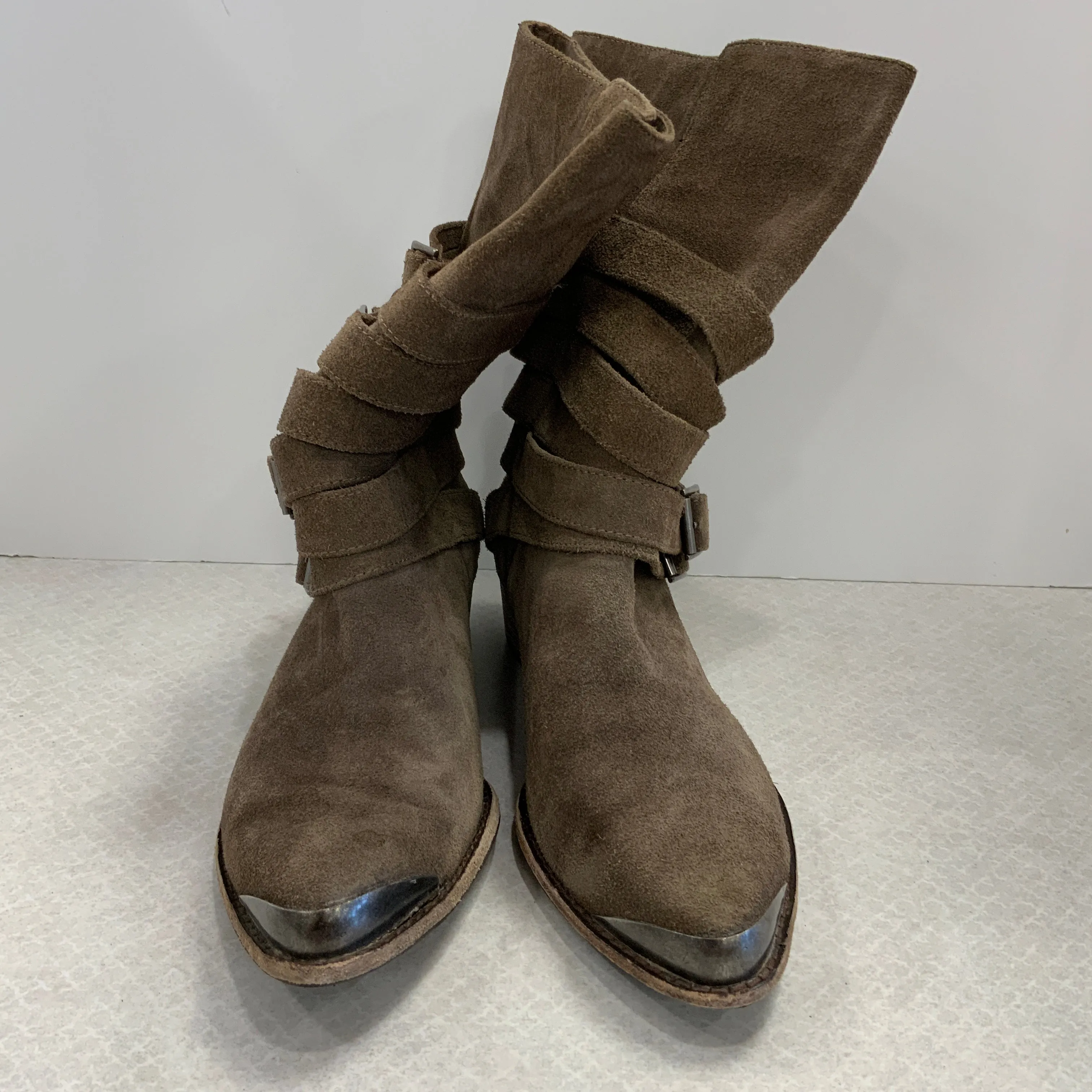 Boots Ankle Flats By Splendid In Brown, Size: 10