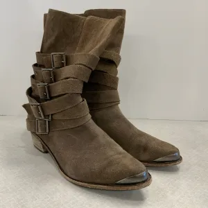 Boots Ankle Flats By Splendid In Brown, Size: 10