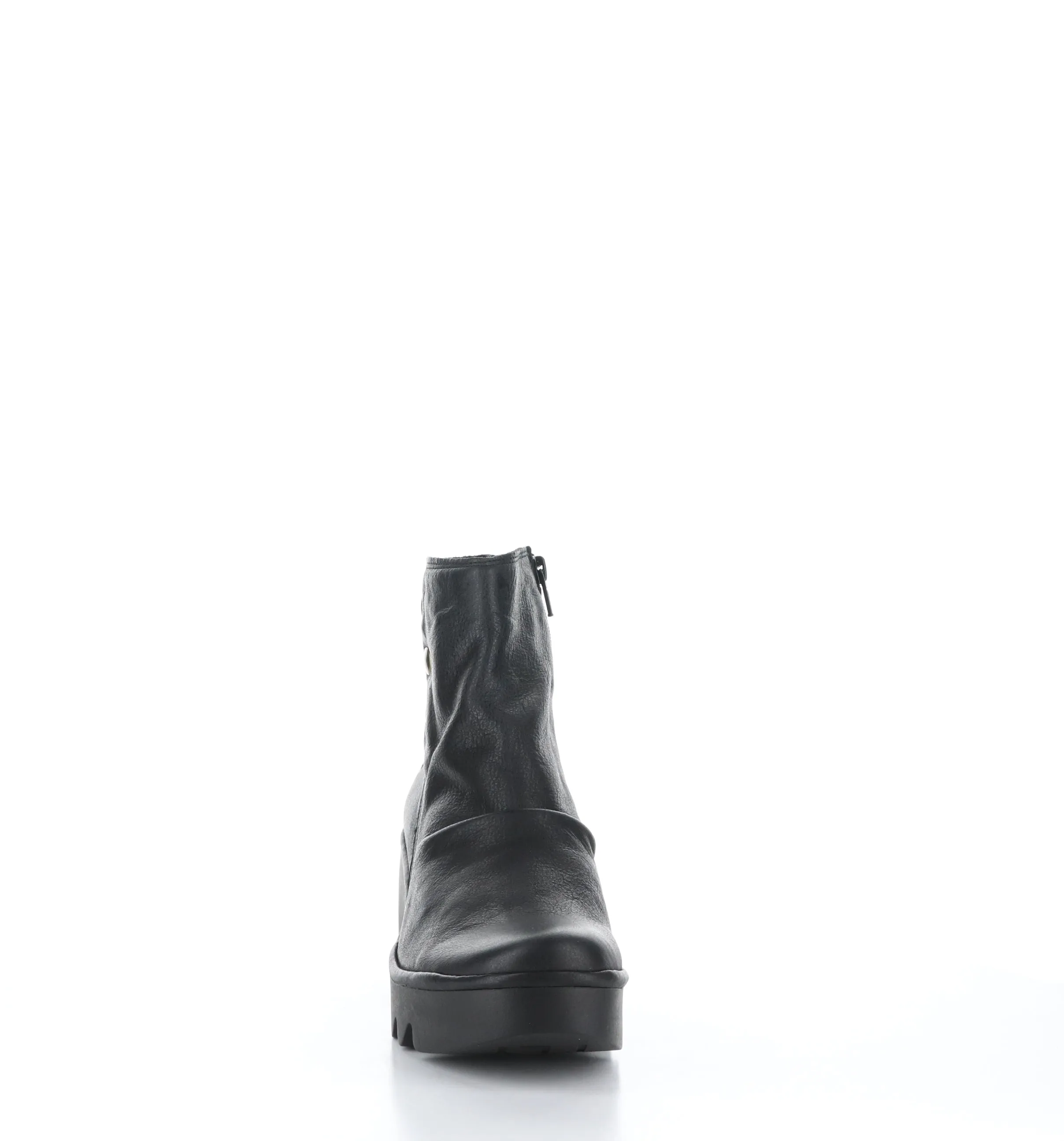 BROM344FLY Black Zip Up Ankle Boots