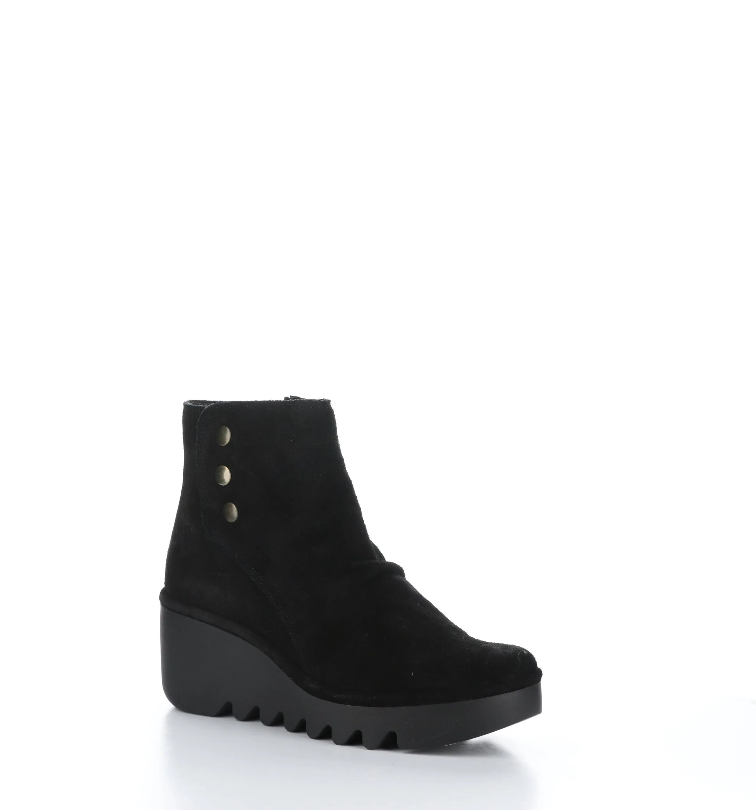 BROM344FLY Black Zip Up Ankle Boots