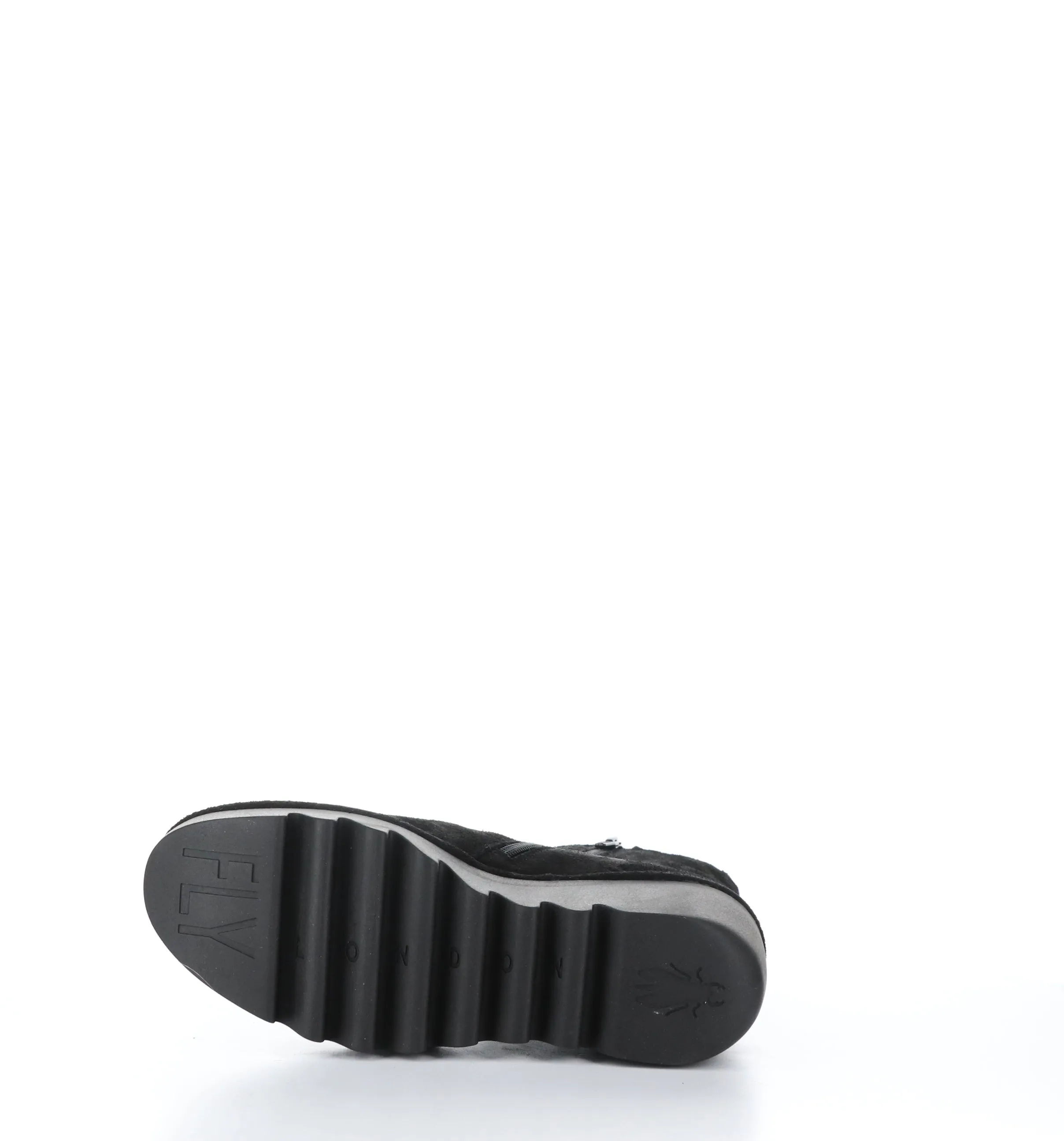 BROM344FLY Black Zip Up Ankle Boots