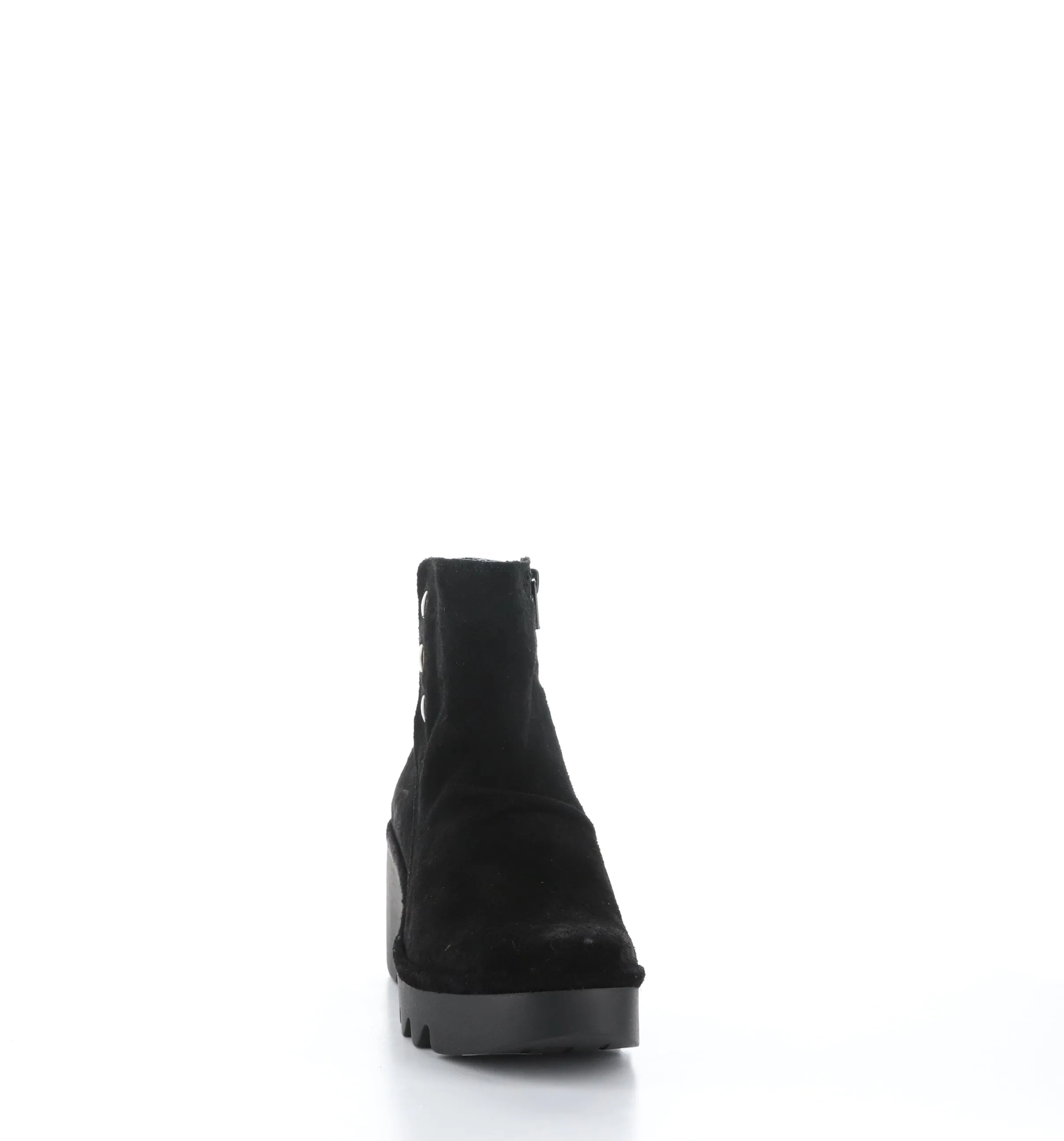 BROM344FLY Black Zip Up Ankle Boots