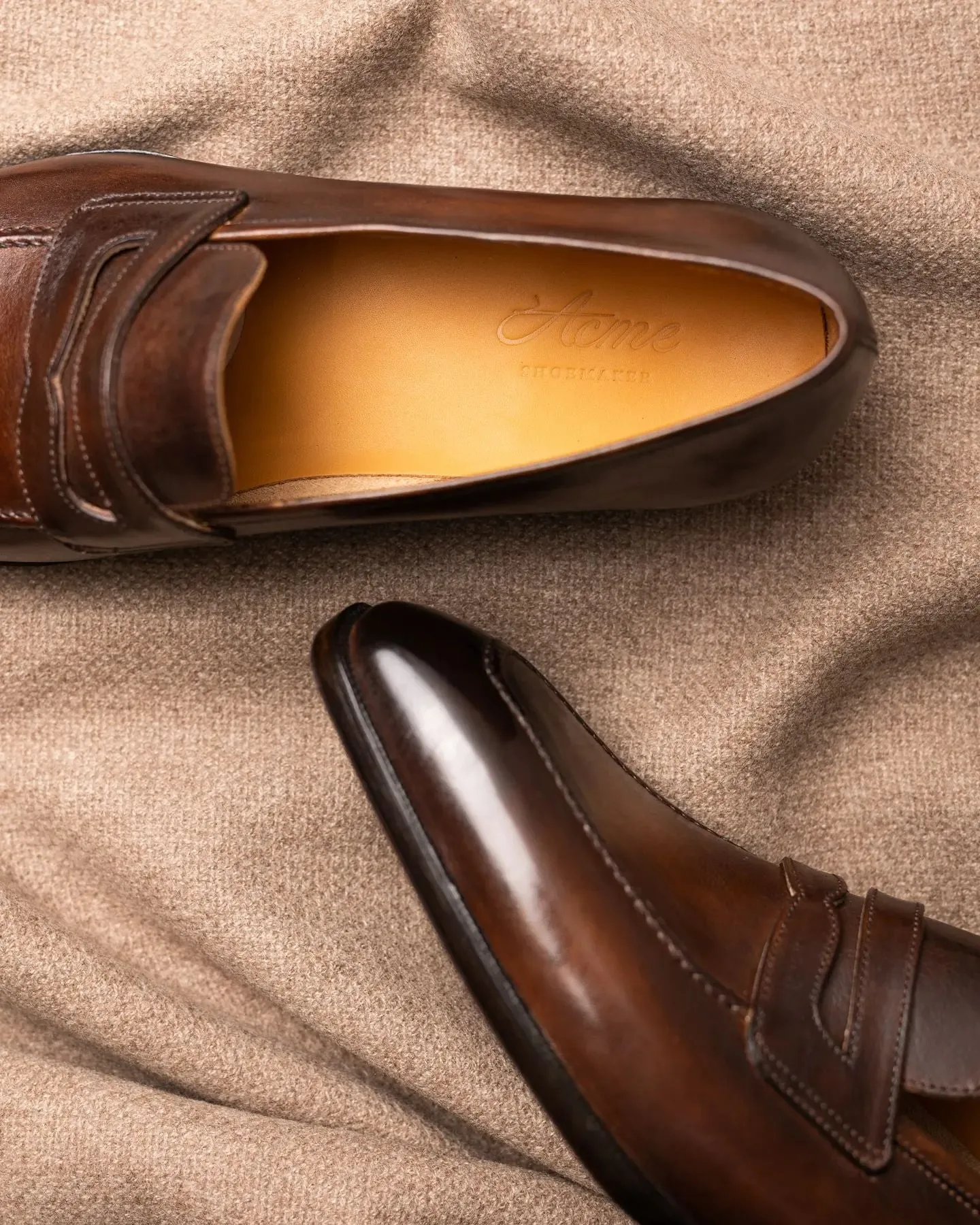Brown Leather Relaxed Radiance Slip-On Loafers   - Summer 2024 Collection
