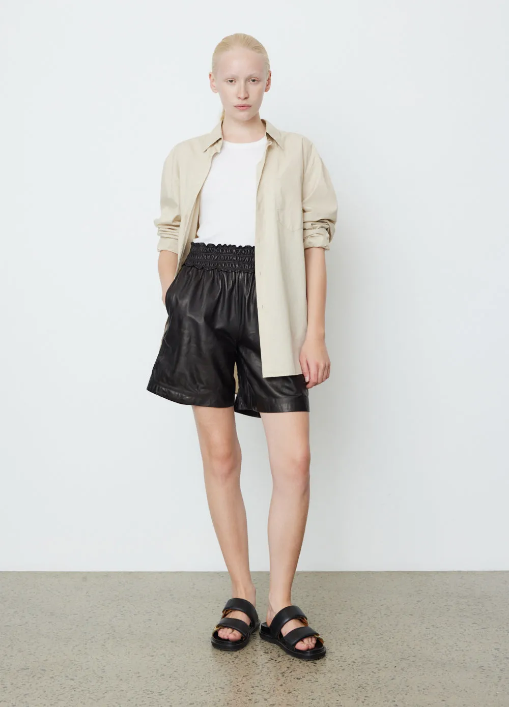 Callie Leather Shorts