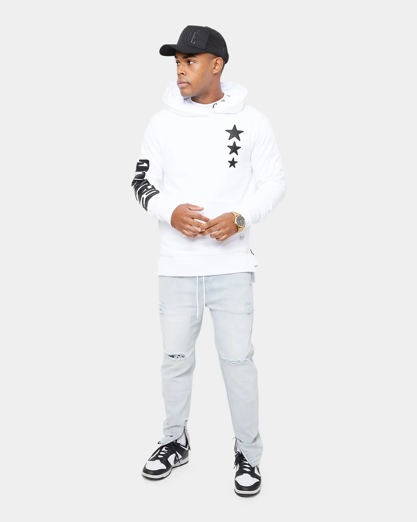 Carré Étoiles Raffine Hoodie White