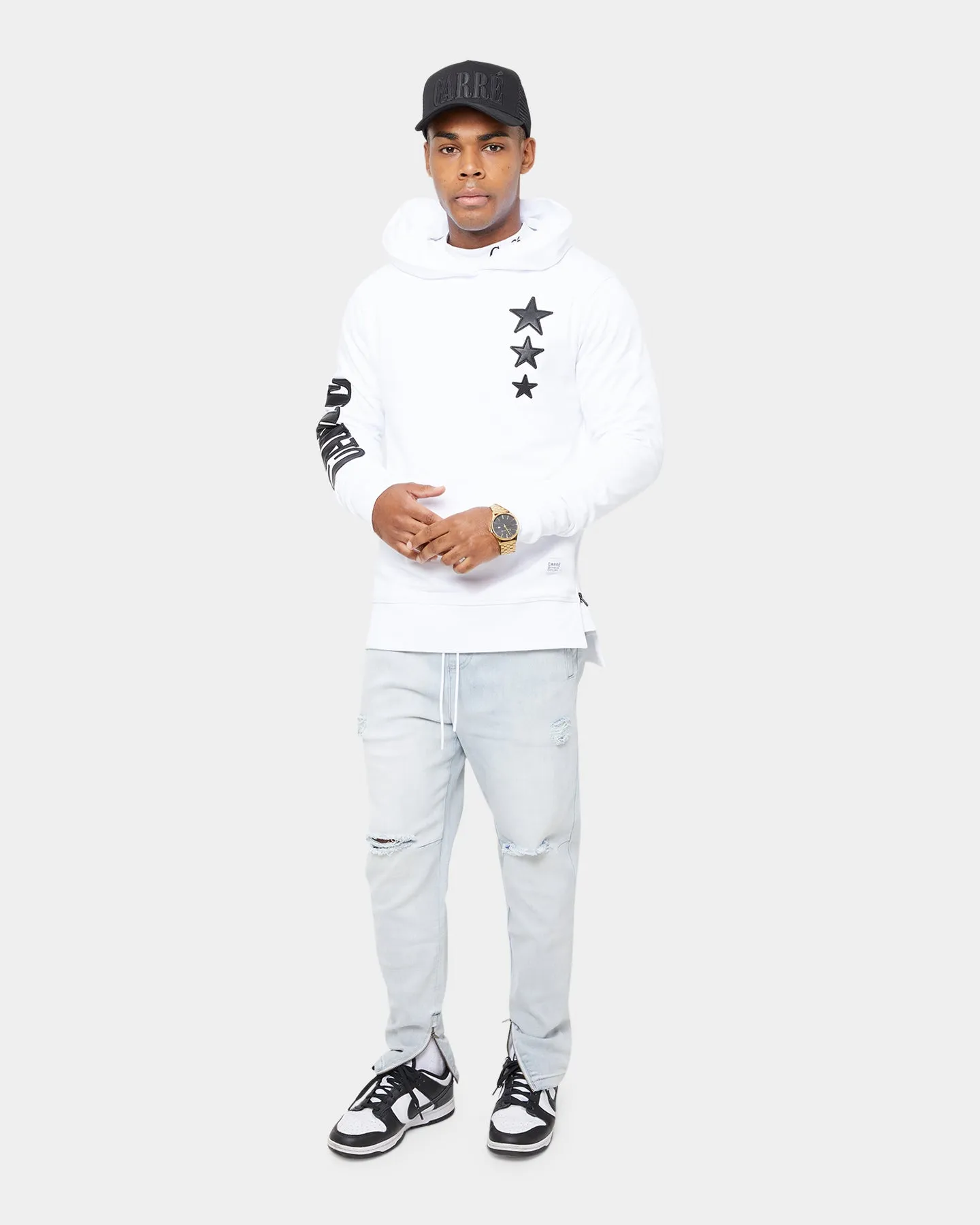 Carré Étoiles Raffine Hoodie White