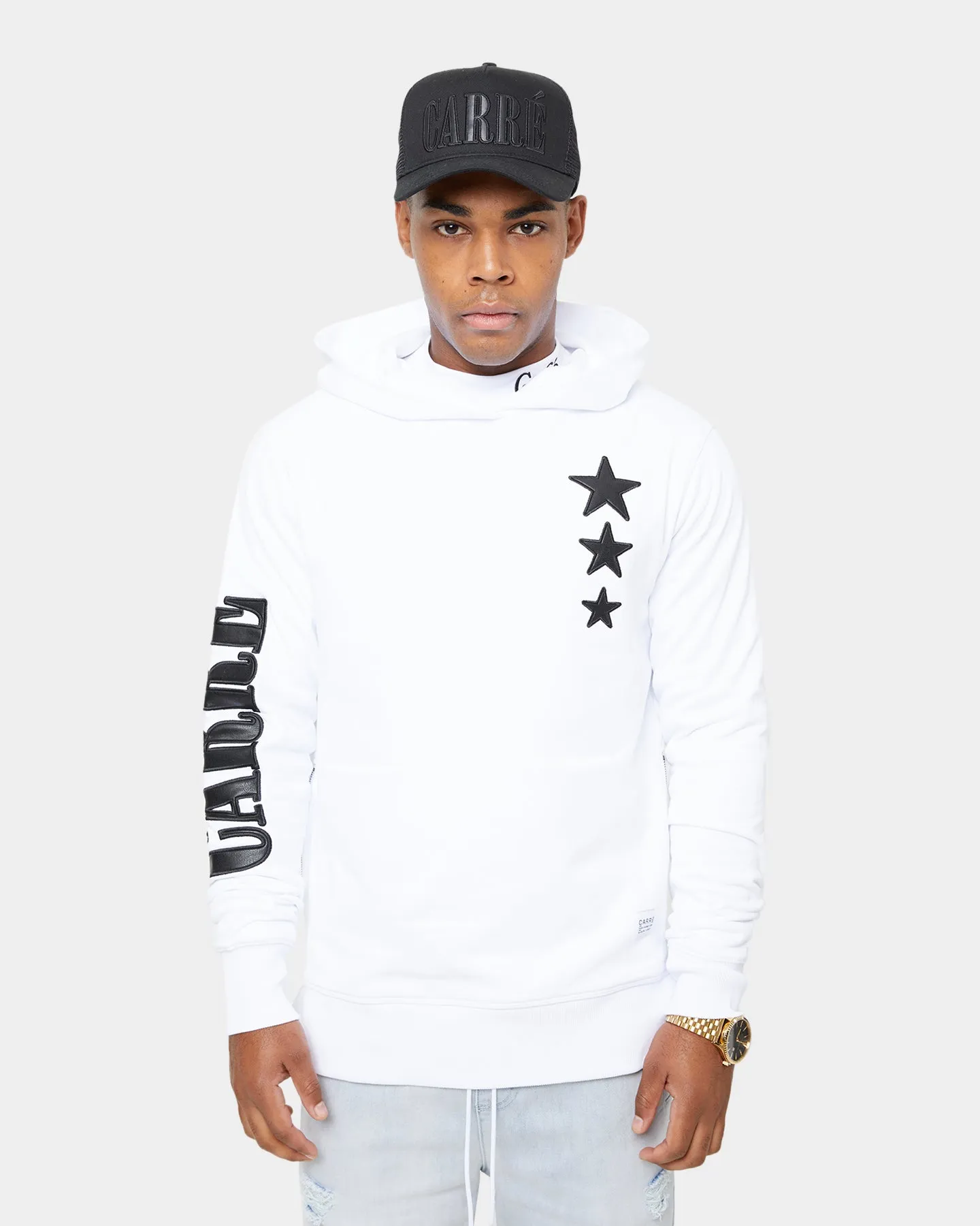 Carré Étoiles Raffine Hoodie White