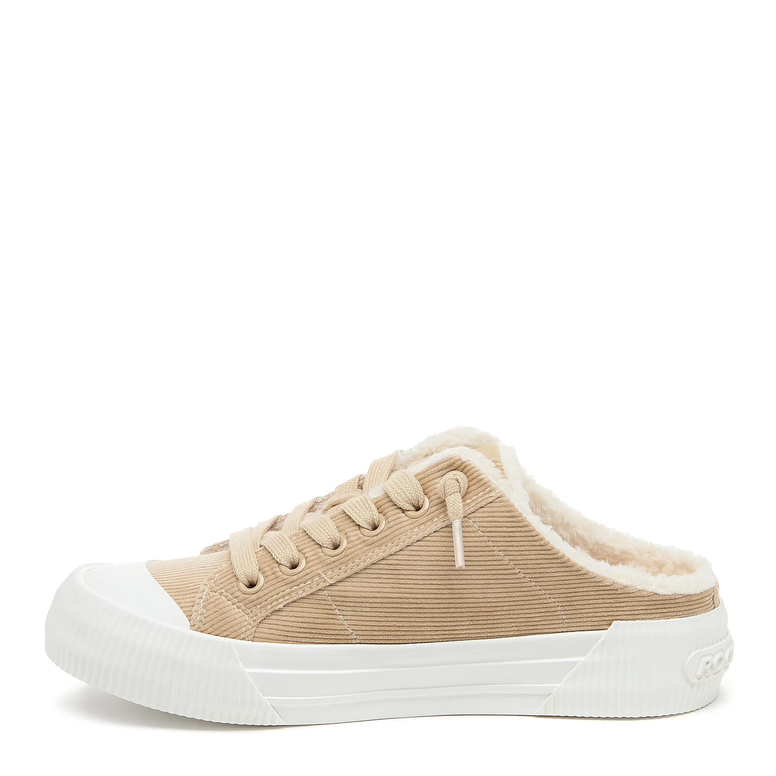 Cheery Natural Corduroy Mule Trainers