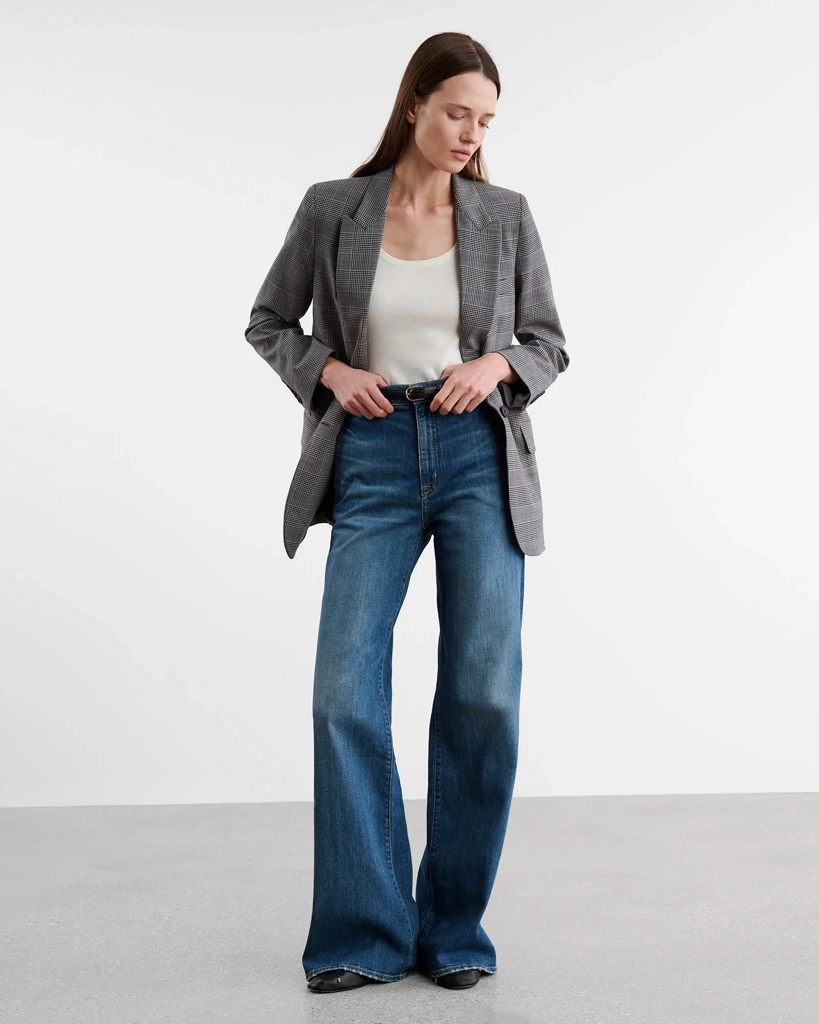Diane Checked Wool-Blend Blazer