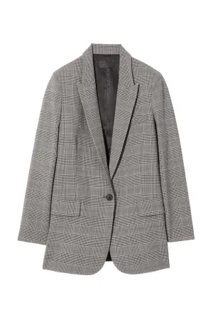 Diane Checked Wool-Blend Blazer