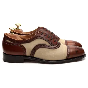 'Diplomat' Brown Leather Spectator Oxford Brogues UK 7 F