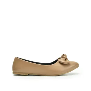 Elegant Beige Bow Ballet Flats | 434N-F