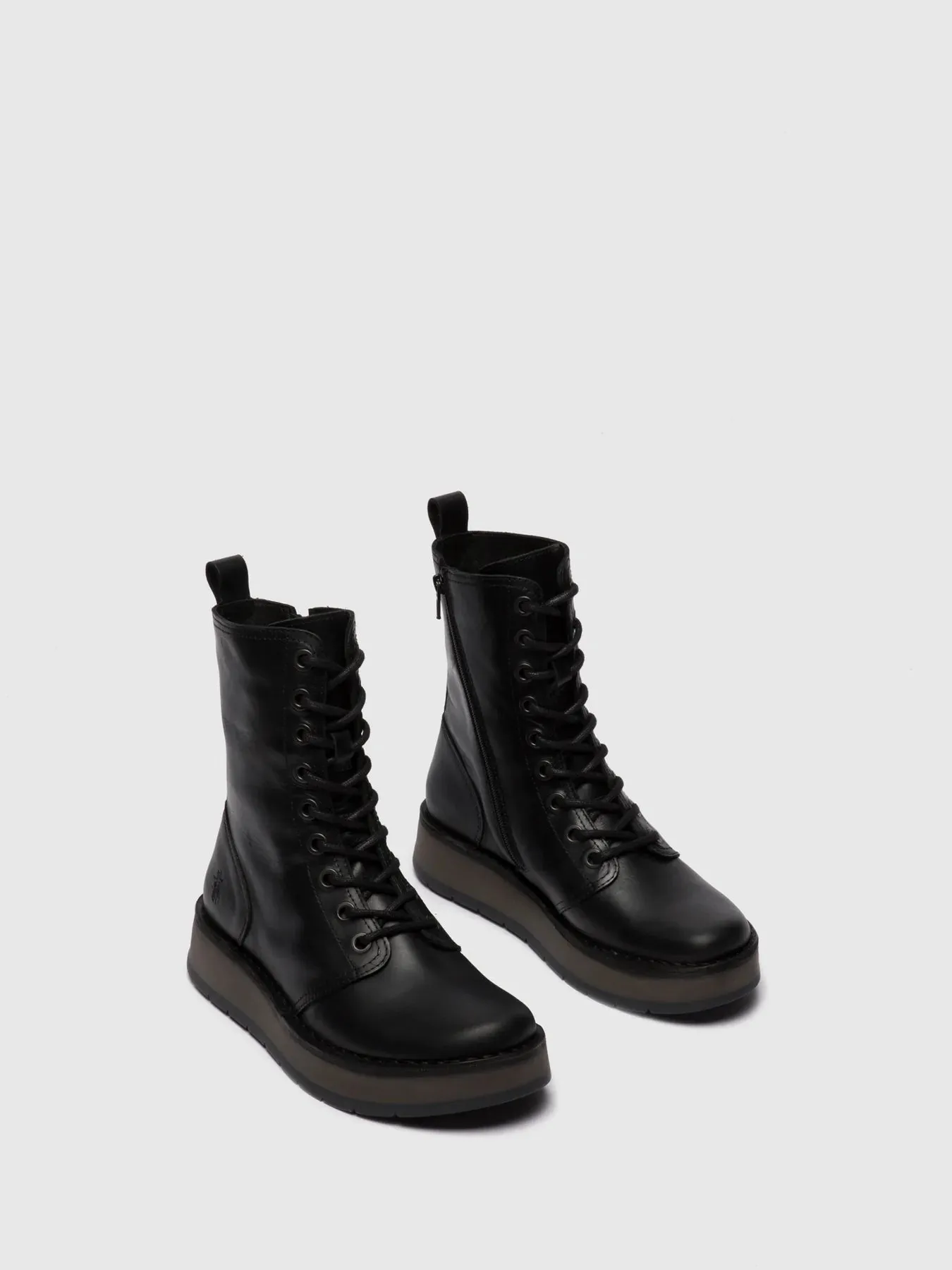 Fly London Women's RAMI043FLY Lace-Up Ankle Boots Black