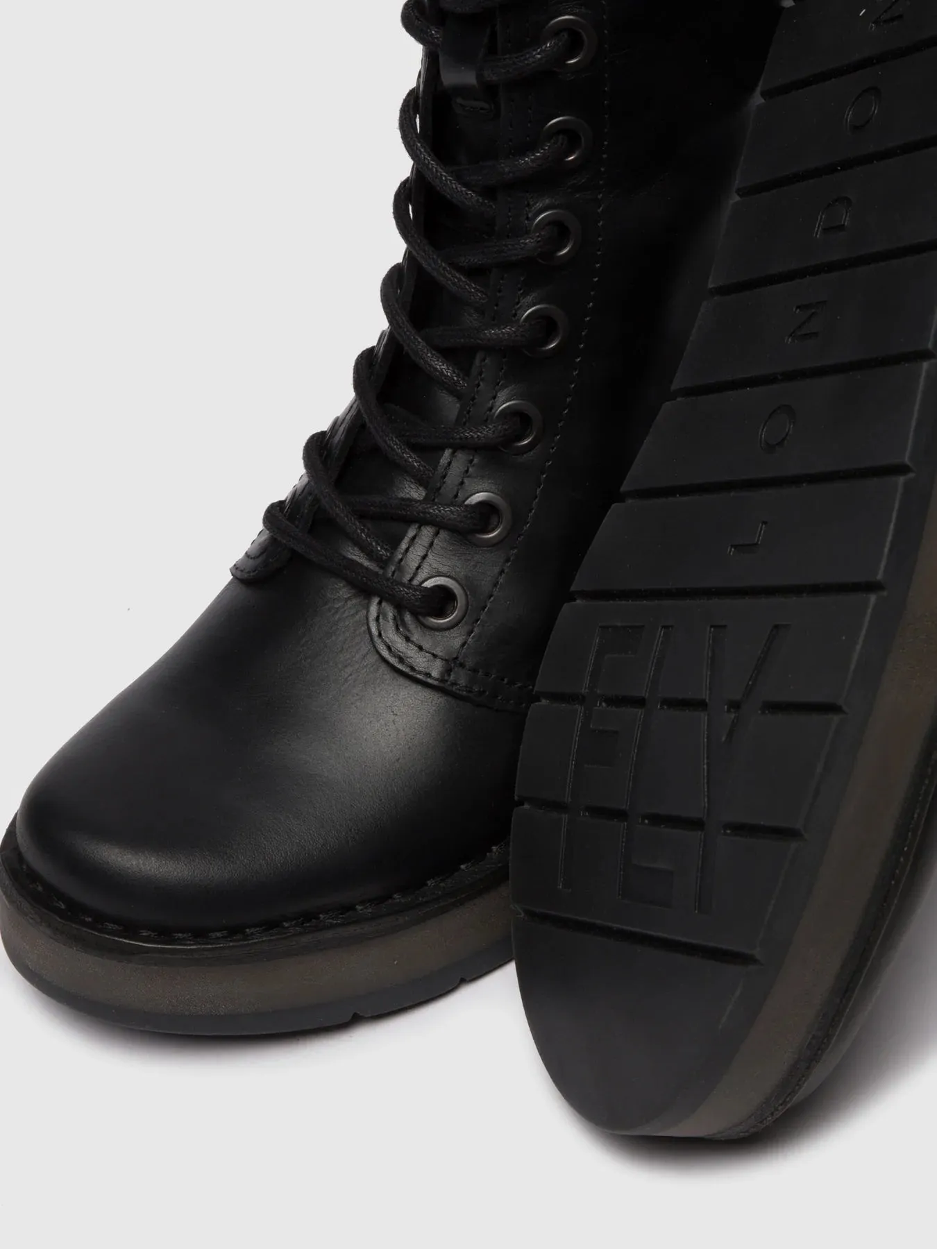 Fly London Women's RAMI043FLY Lace-Up Ankle Boots Black