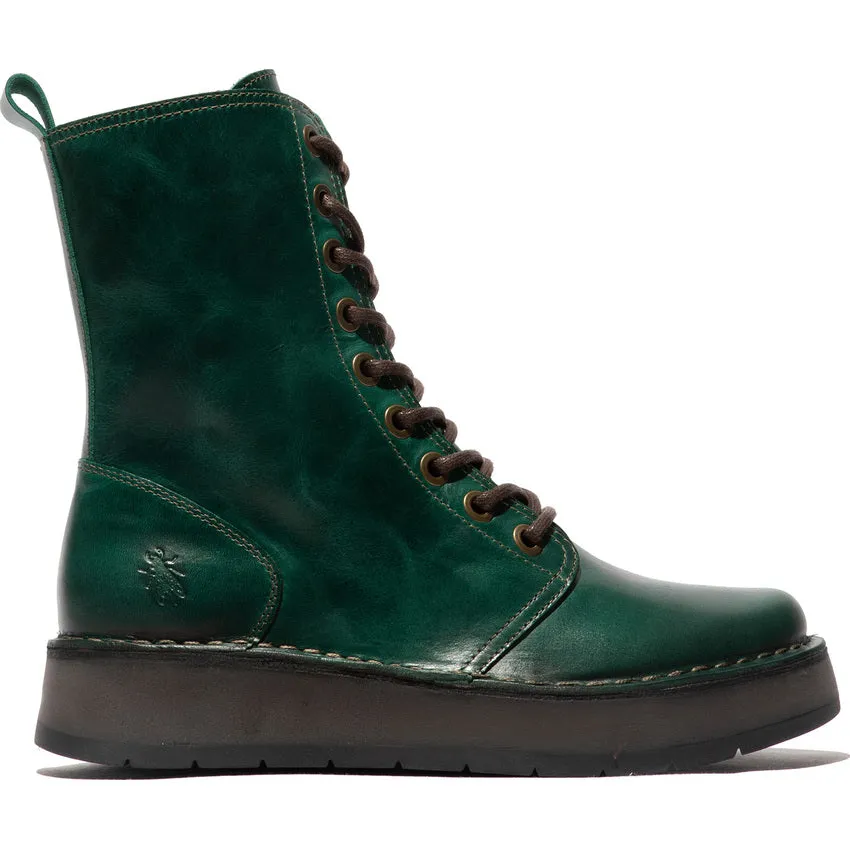Fly London Women's RAMI043FLY Lace-Up Ankle Boots Shamrock Green