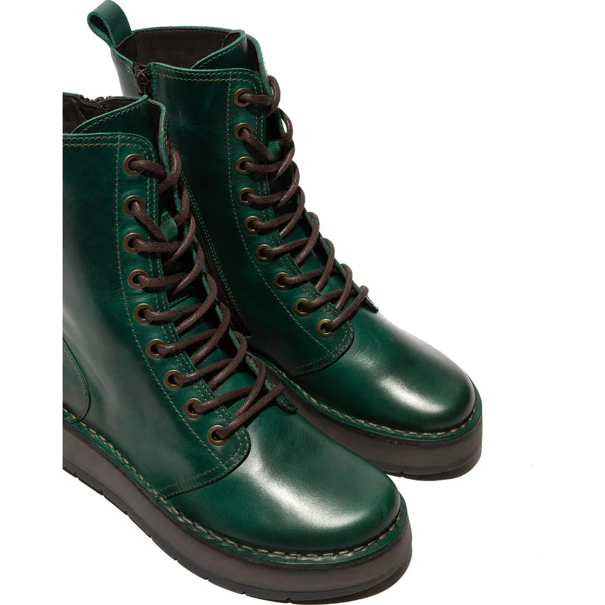 Fly London Women's RAMI043FLY Lace-Up Ankle Boots Shamrock Green