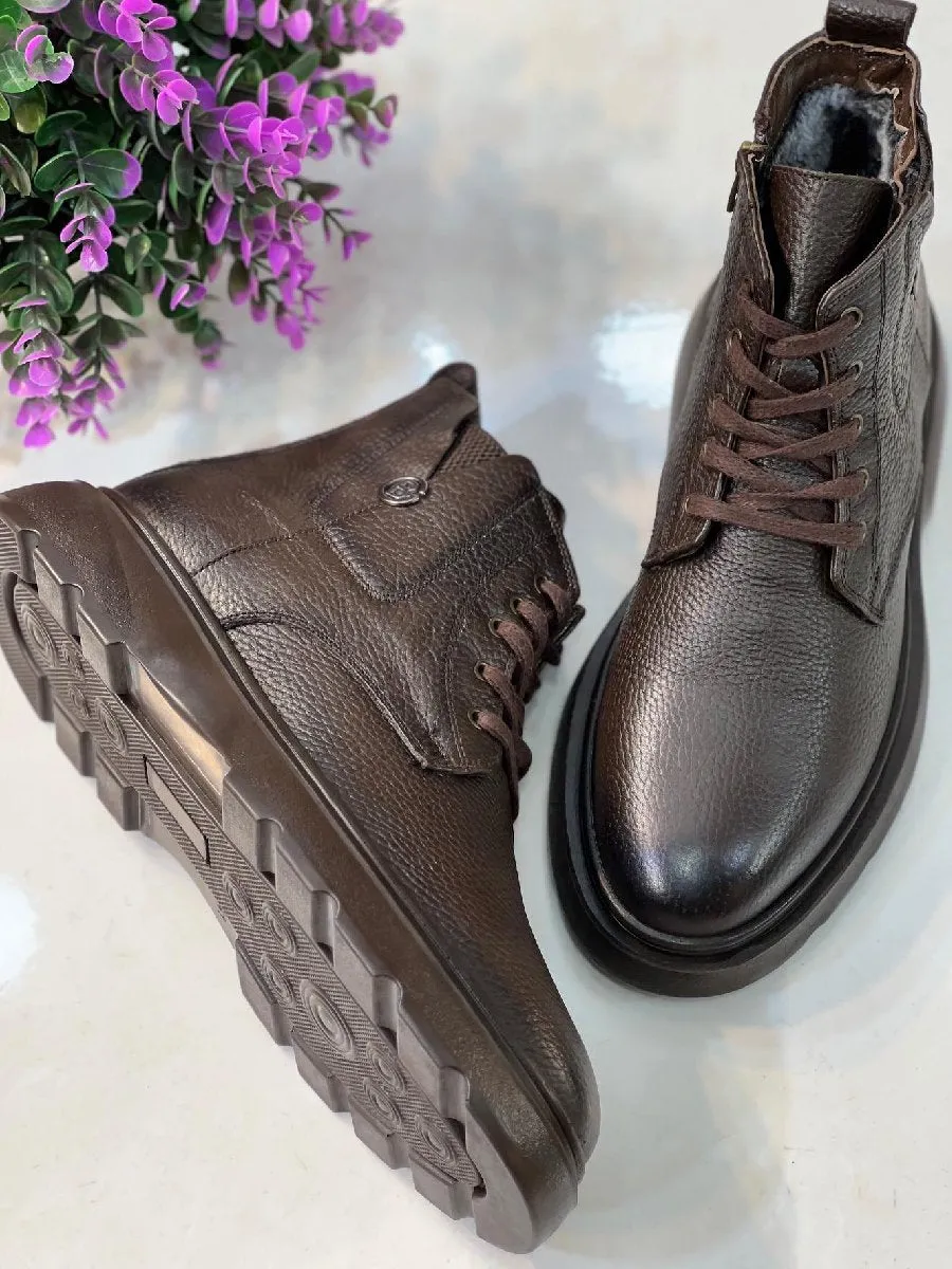 Genuine Leather Martin Boots Trendy All-match Work Boots