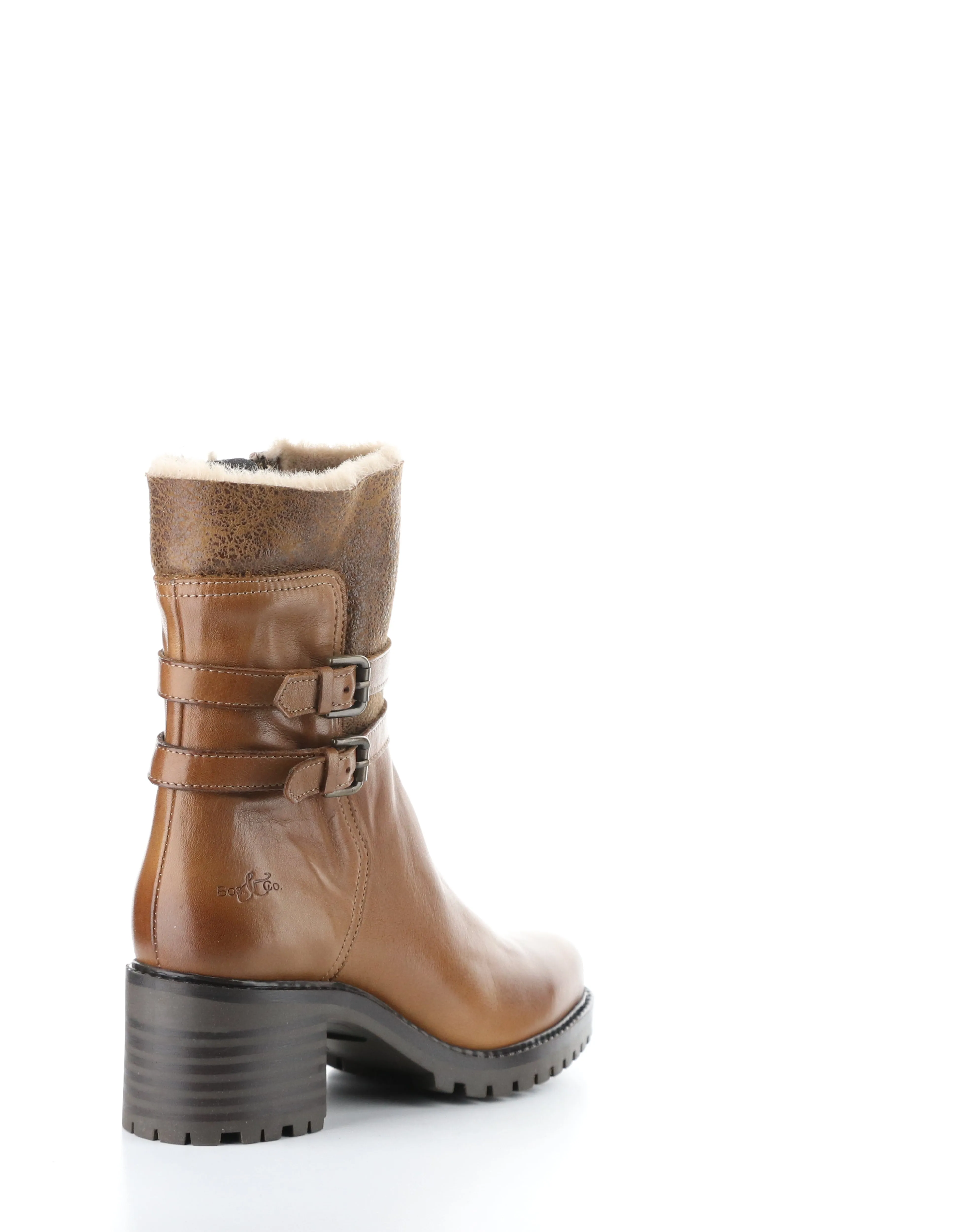 ILIAD RICH BROWN/TAUPE/CAMEL Round Toe Boots