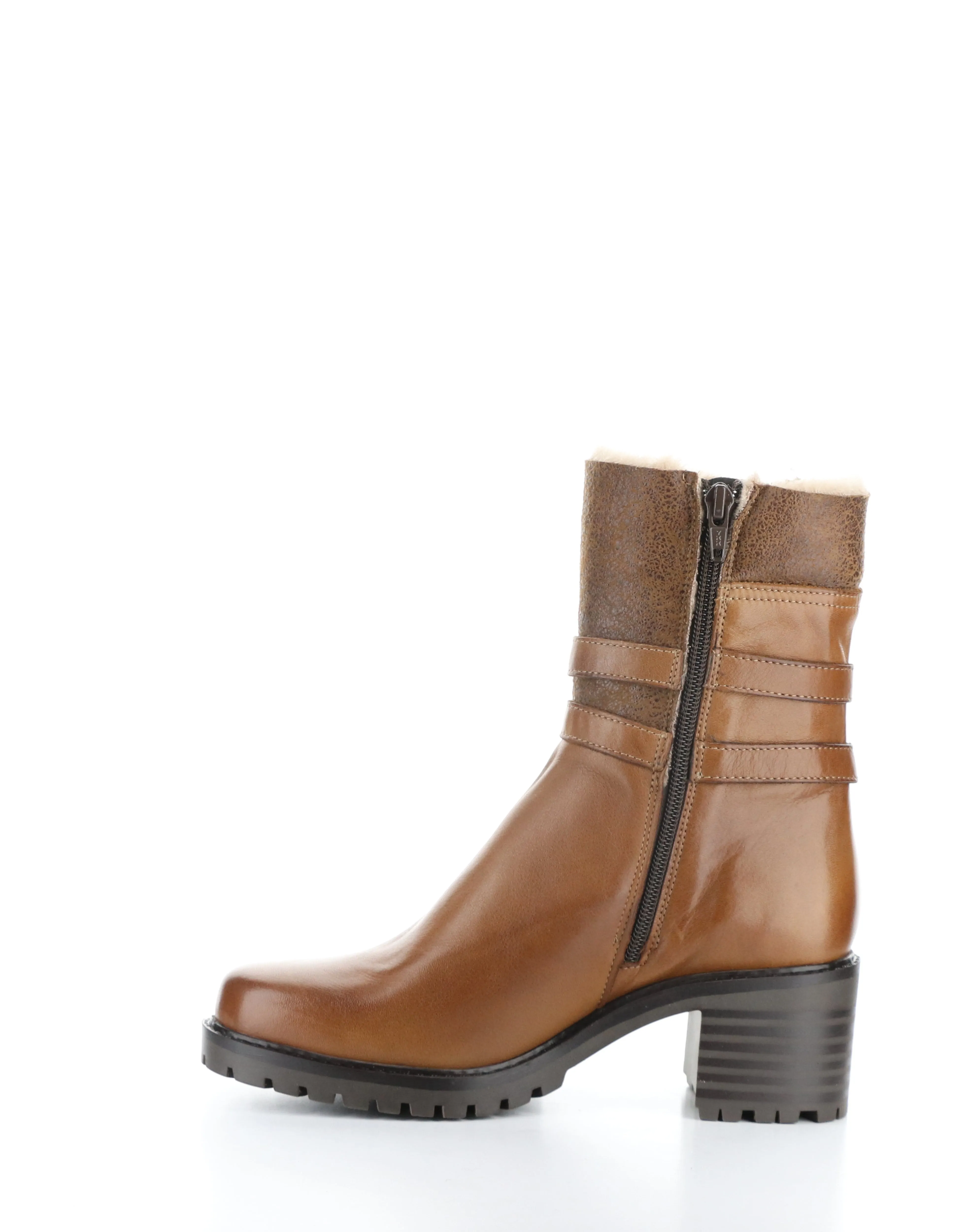ILIAD RICH BROWN/TAUPE/CAMEL Round Toe Boots