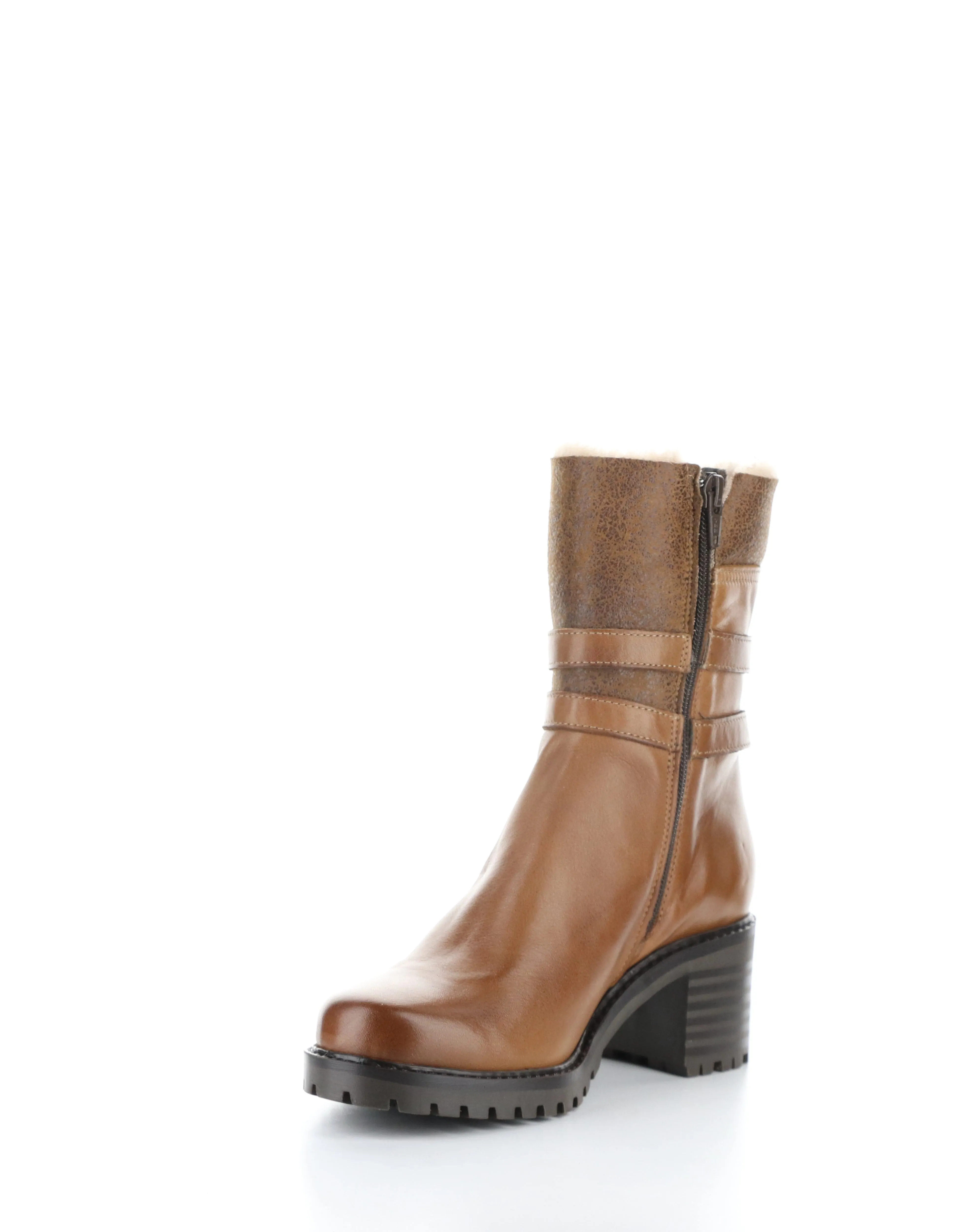 ILIAD RICH BROWN/TAUPE/CAMEL Round Toe Boots