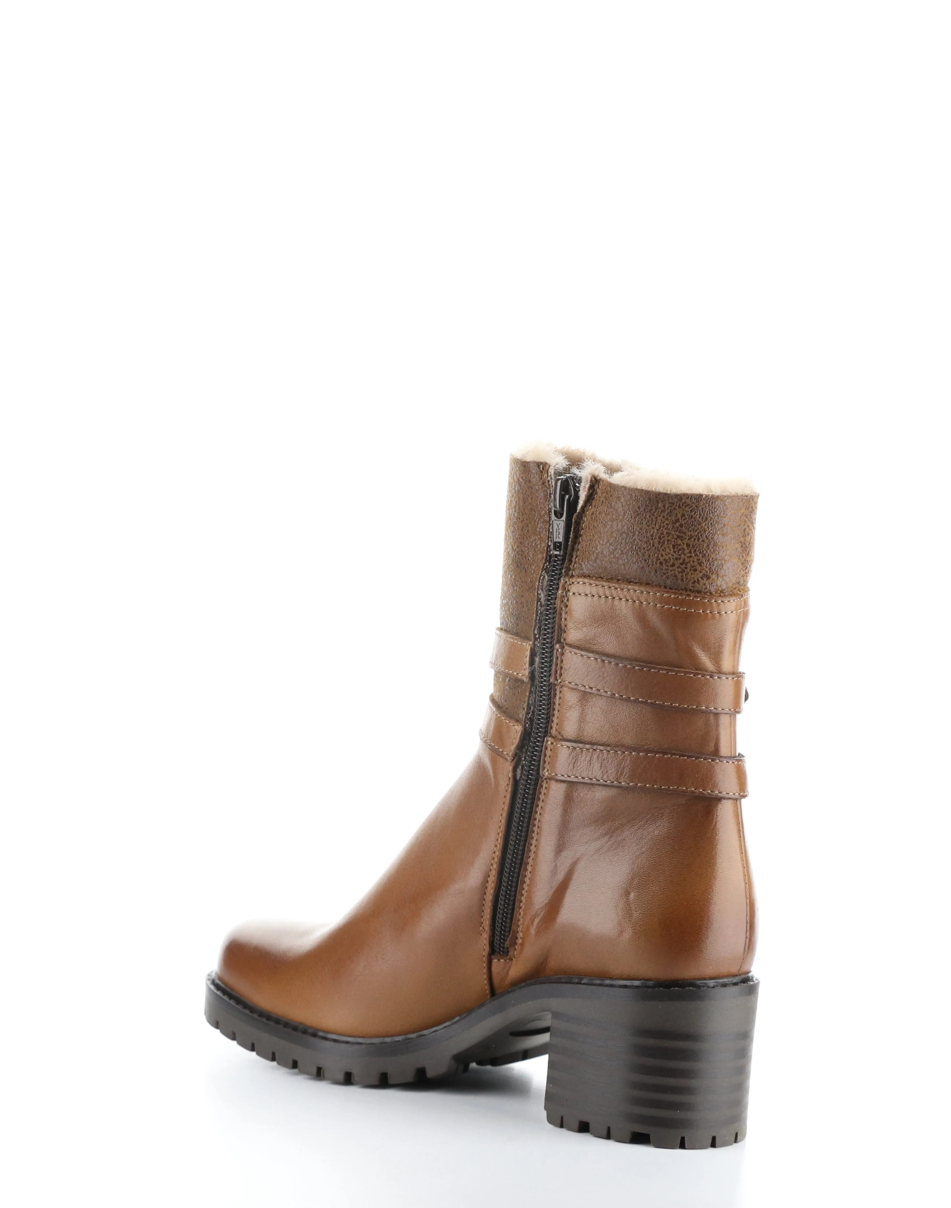 ILIAD RICH BROWN/TAUPE/CAMEL Round Toe Boots