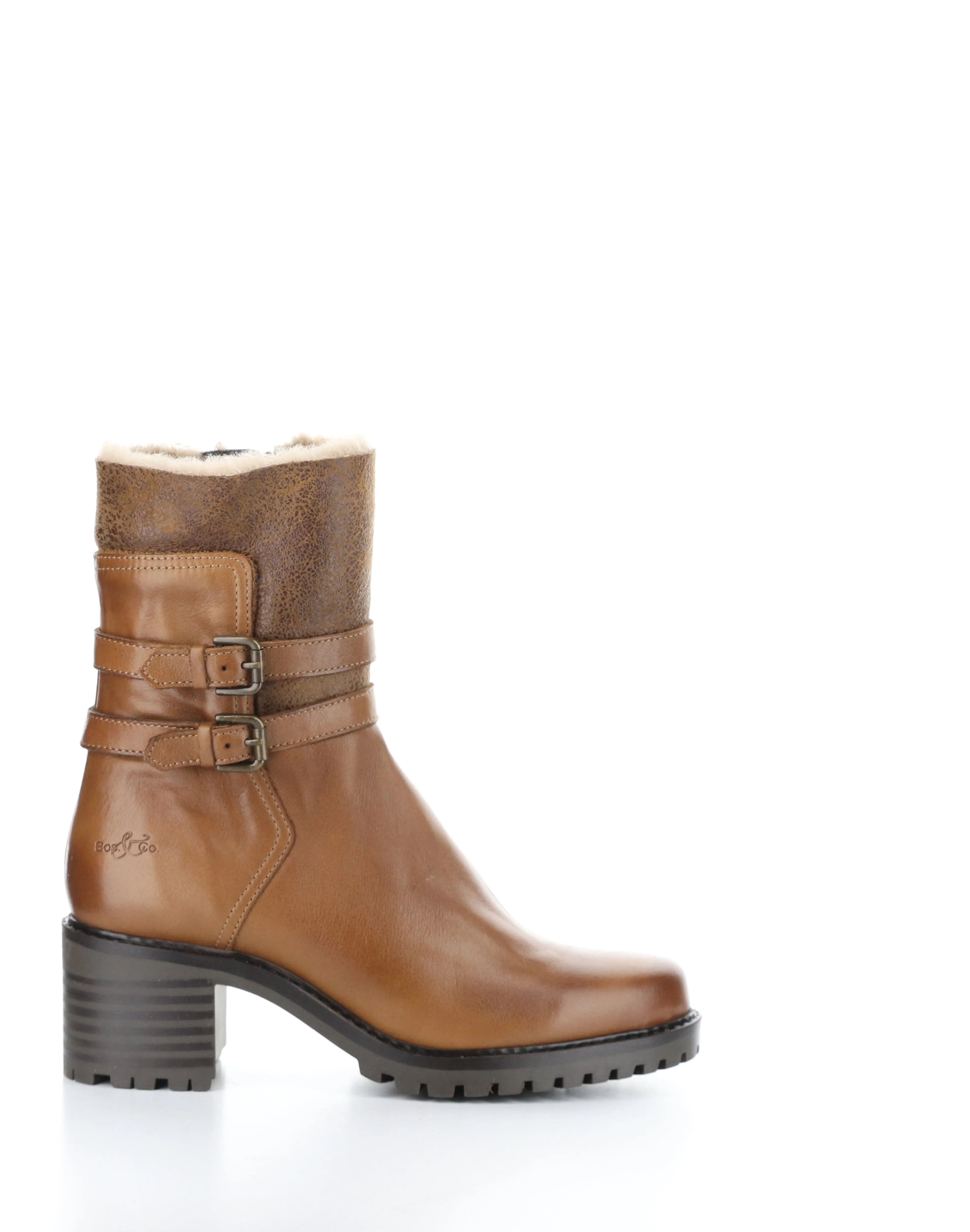ILIAD RICH BROWN/TAUPE/CAMEL Round Toe Boots