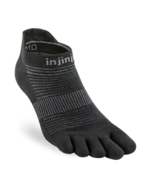 Lightweight No Show Toe Socks in Black