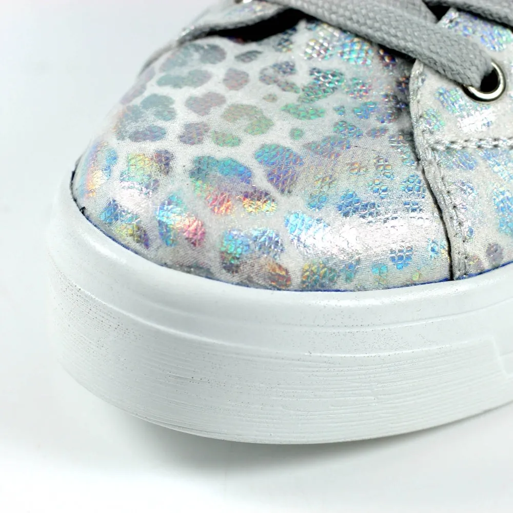 Lunar Charm Ladies Zip Side Lace Sneaker