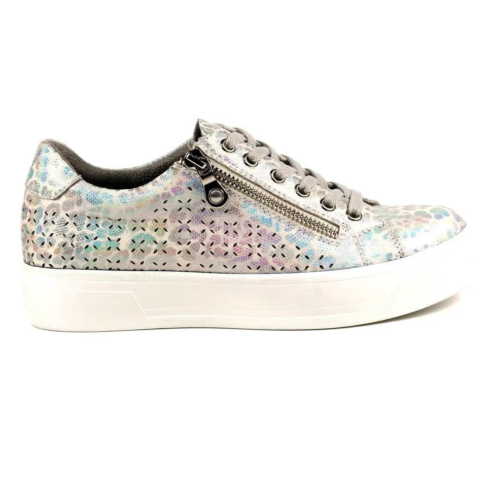 Lunar Charm Ladies Zip Side Lace Sneaker