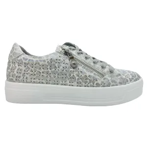 Lunar Charm Ladies Zip Side Lace Sneaker