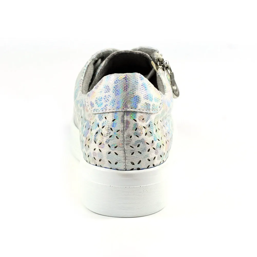 Lunar Charm Ladies Zip Side Lace Sneaker