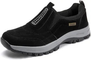 Men's Casual Fashion Waterproof Anti-Slip Lightweight Orthopedic Loafers,Low-top Safety Sneakers Comfortable Walking Boat ShoeExtended Width Foot Breathable Sneakers