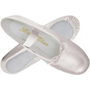 Metallic Silver Adult Full Sole Ballet Slipper