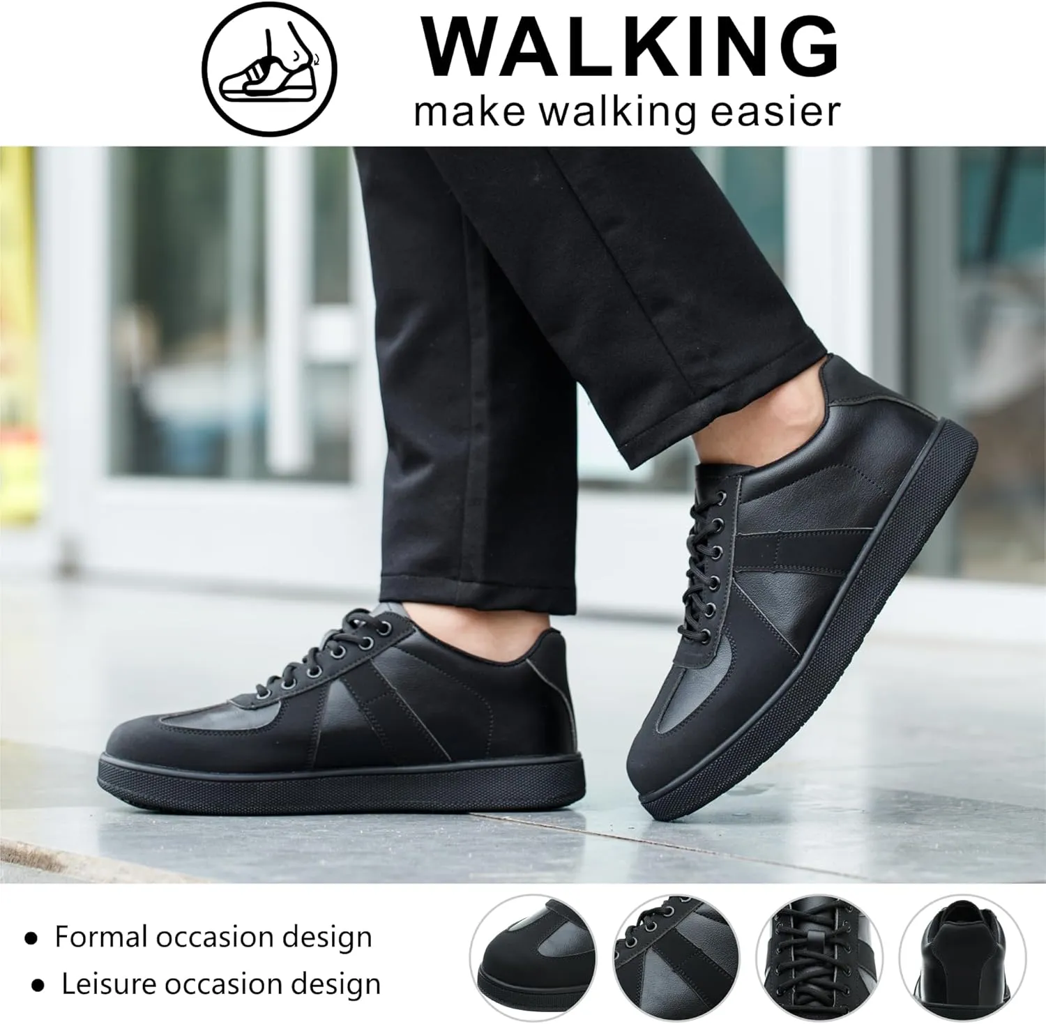 Non Slip Waterproof Work Shoes for Men WomenSlip-On Lightweight Casual Walking Loafers