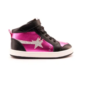 Old Soles Team Star | Fuchsia/Black Kids High Top