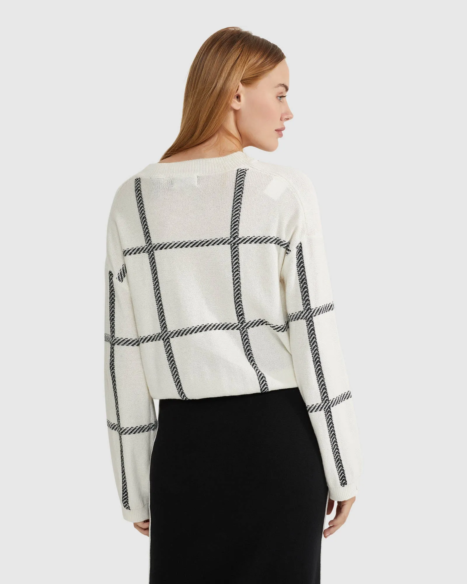 Peggy Graphic Crew Neck Knit Top