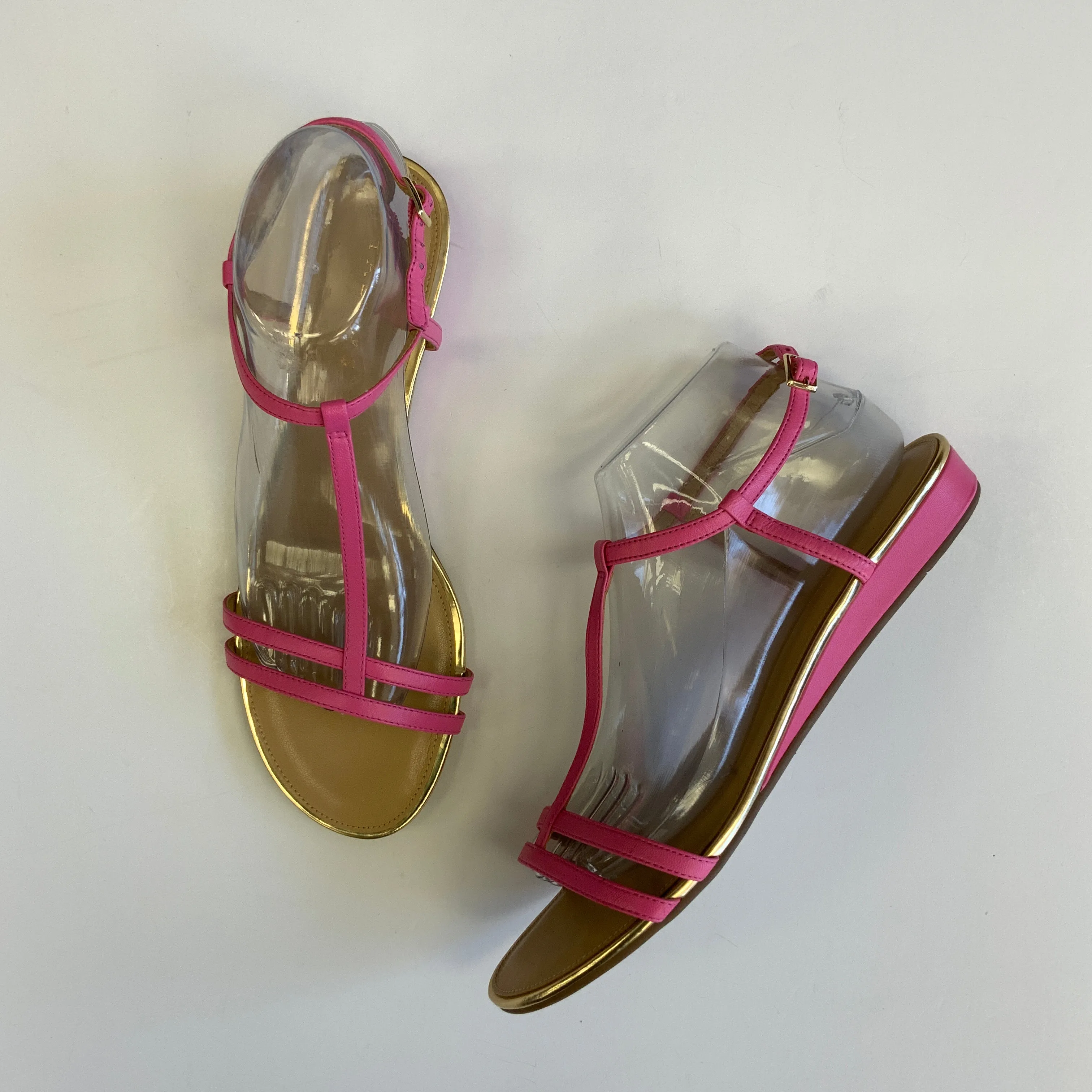 Pink Sandals Flats Talbots, Size 9.5