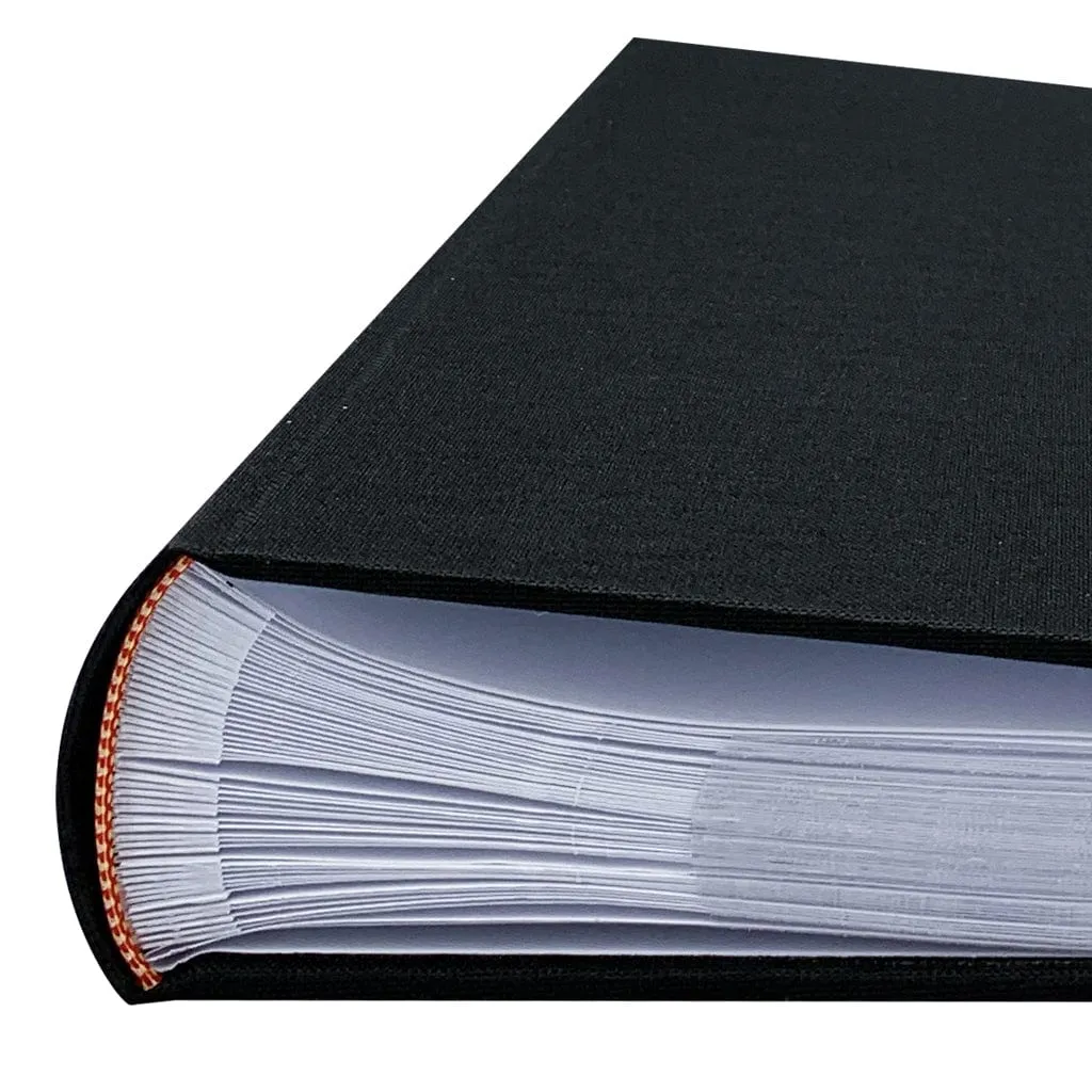 Plush Linen Black Slip-in Photo Album (200ph) - 2 Pack Bundle