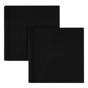 Plush Linen Black Slip-in Photo Album (200ph) - 2 Pack Bundle
